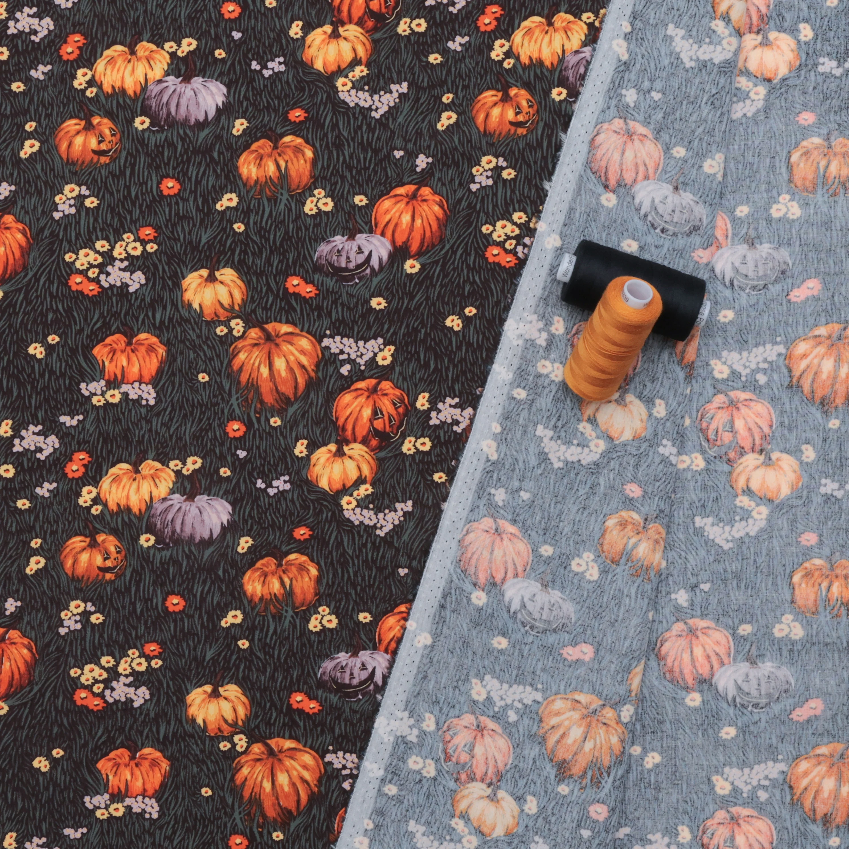 AGF - Cotton - Ghostly & Haunted - Moonlight Pumpkins - Image 3