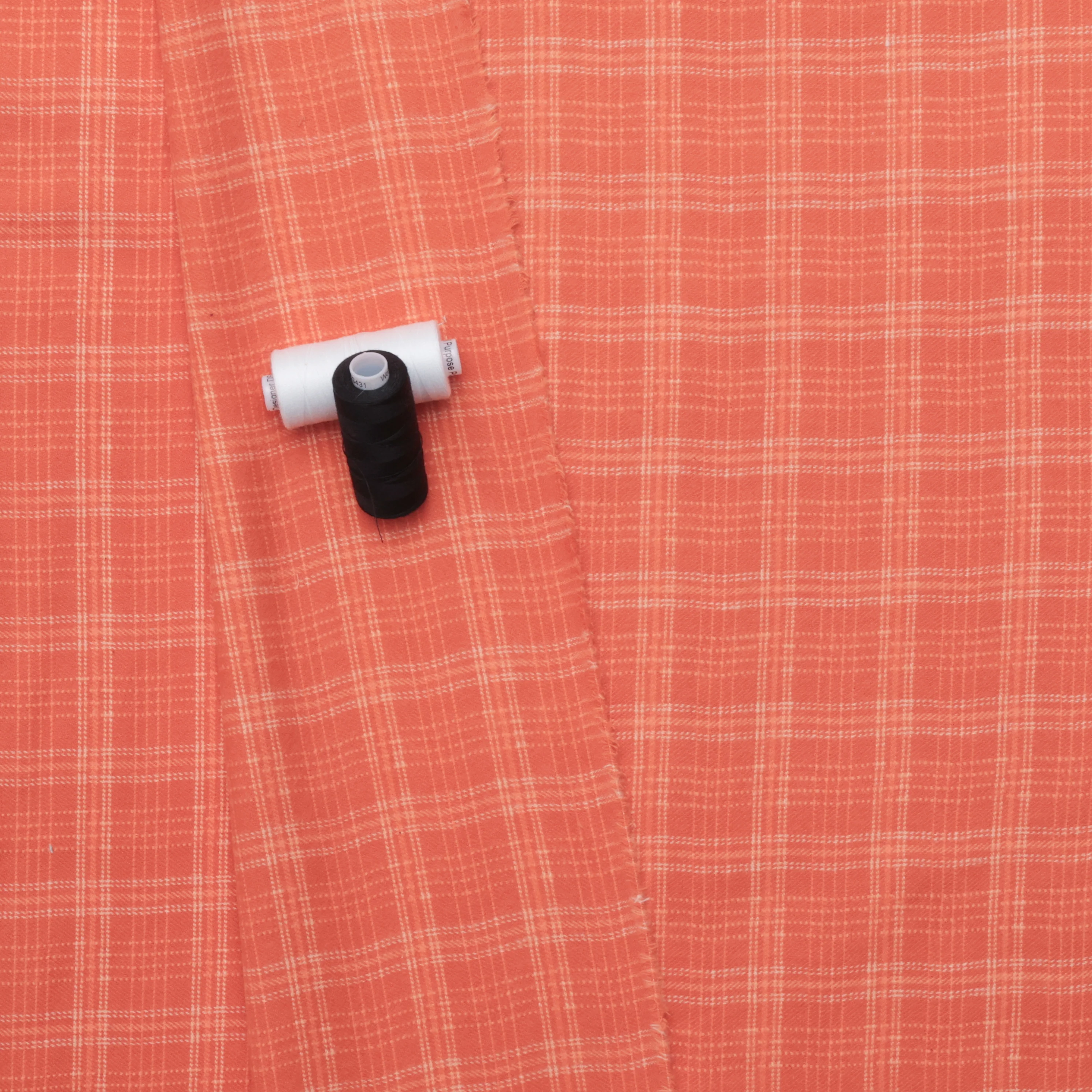AGF - Flannel - Highlands - Crosshatch Plaid - Spice - Image 3