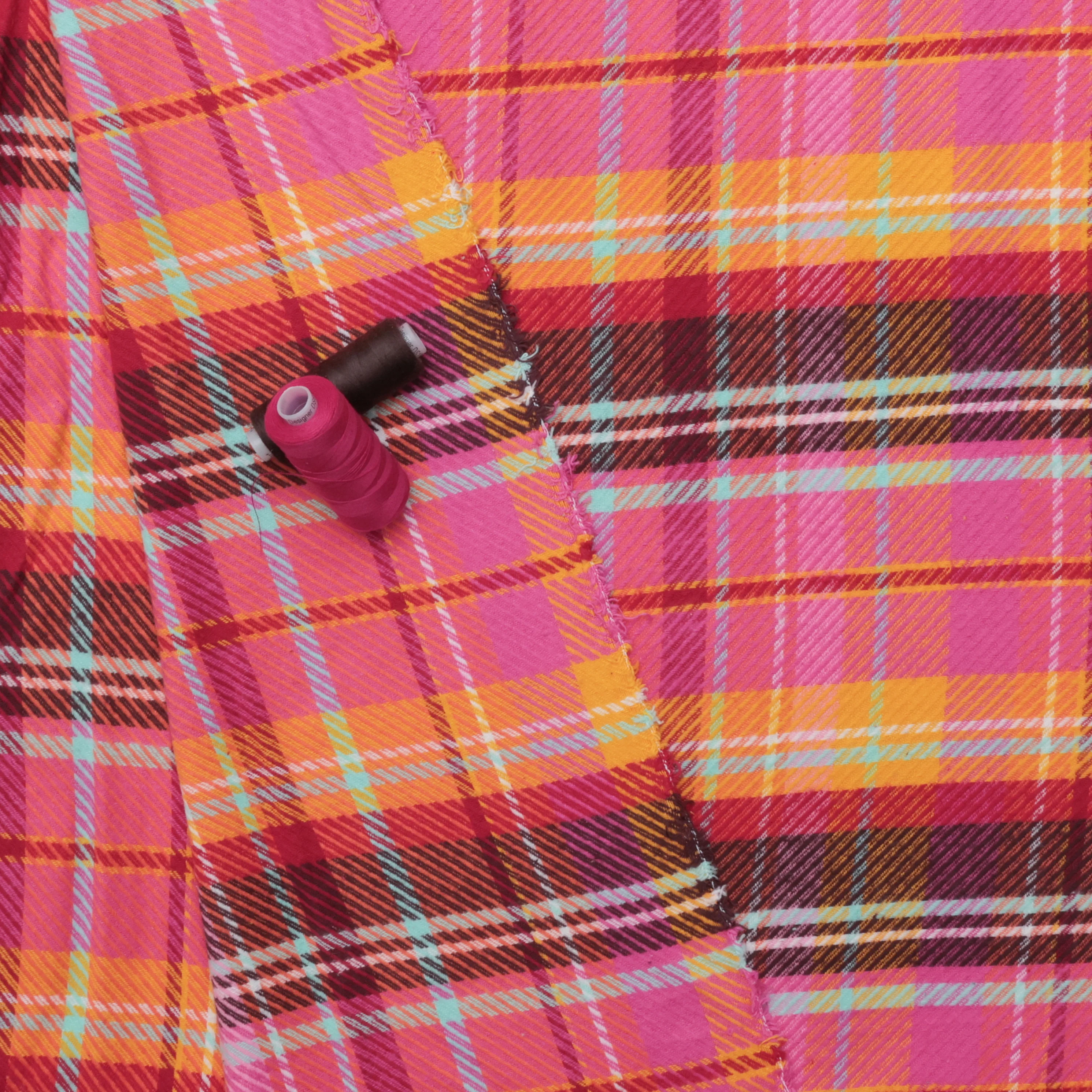 AGF - Flannel - Highlands - Meadow Plaid - Flower - Image 3