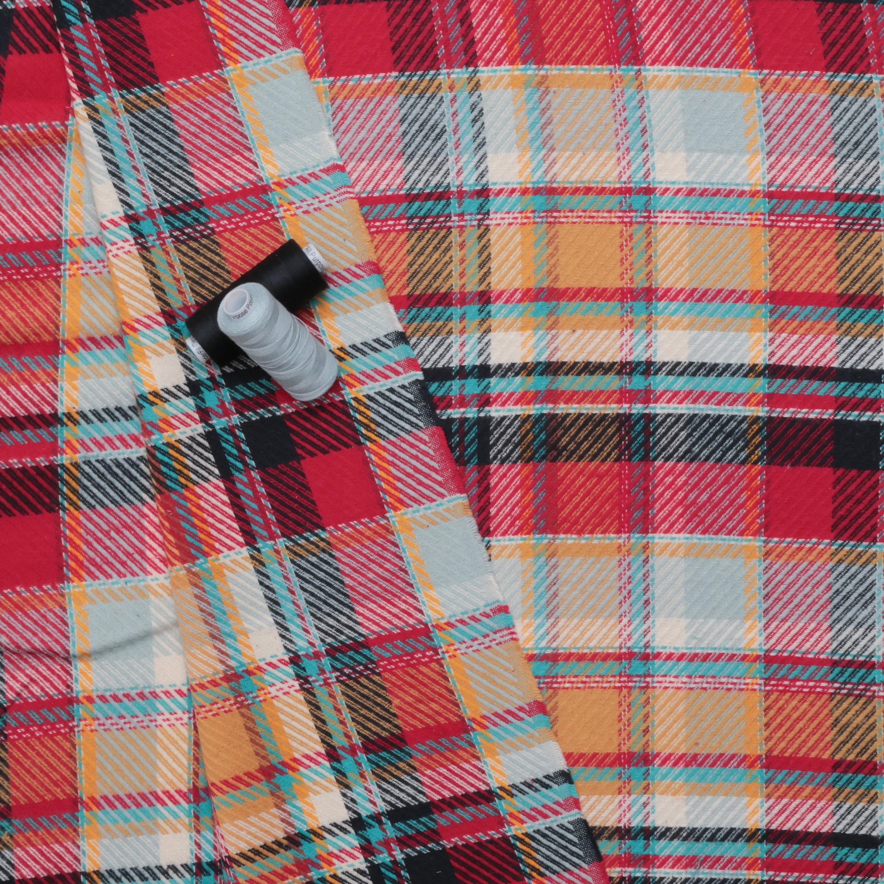 AGF - Flannel - Highlands - Royal Plaid - Berry - Image 3