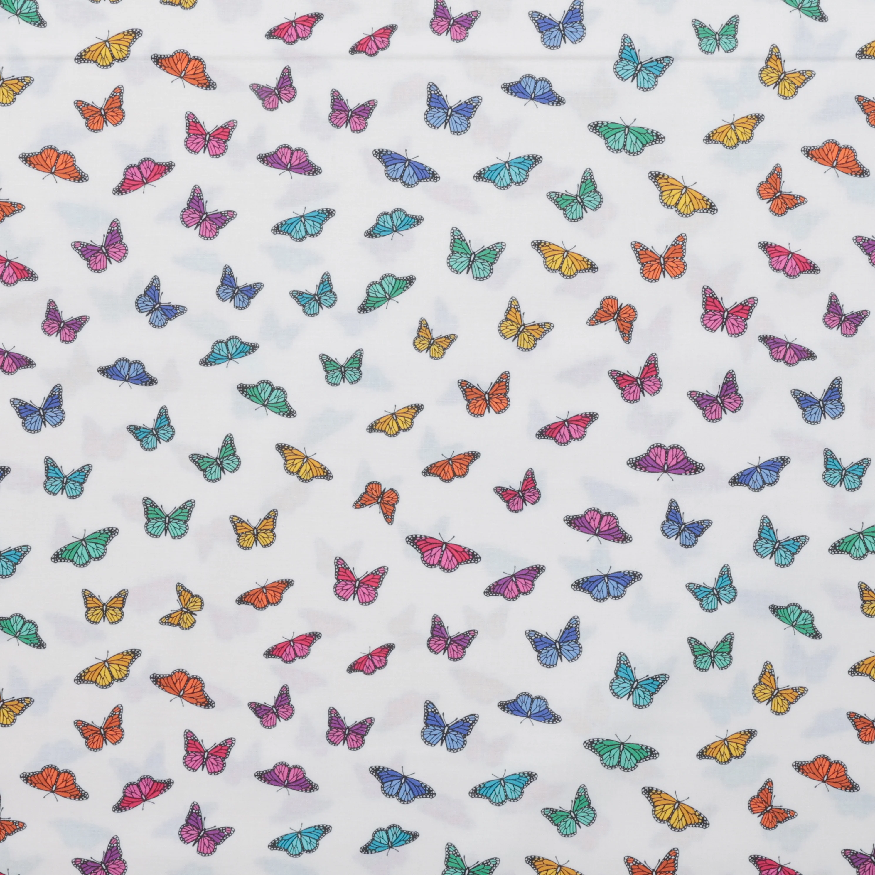 Allison Glass - Cotton - Color Wheel - Butterfly Rainbow - Day - Image 2