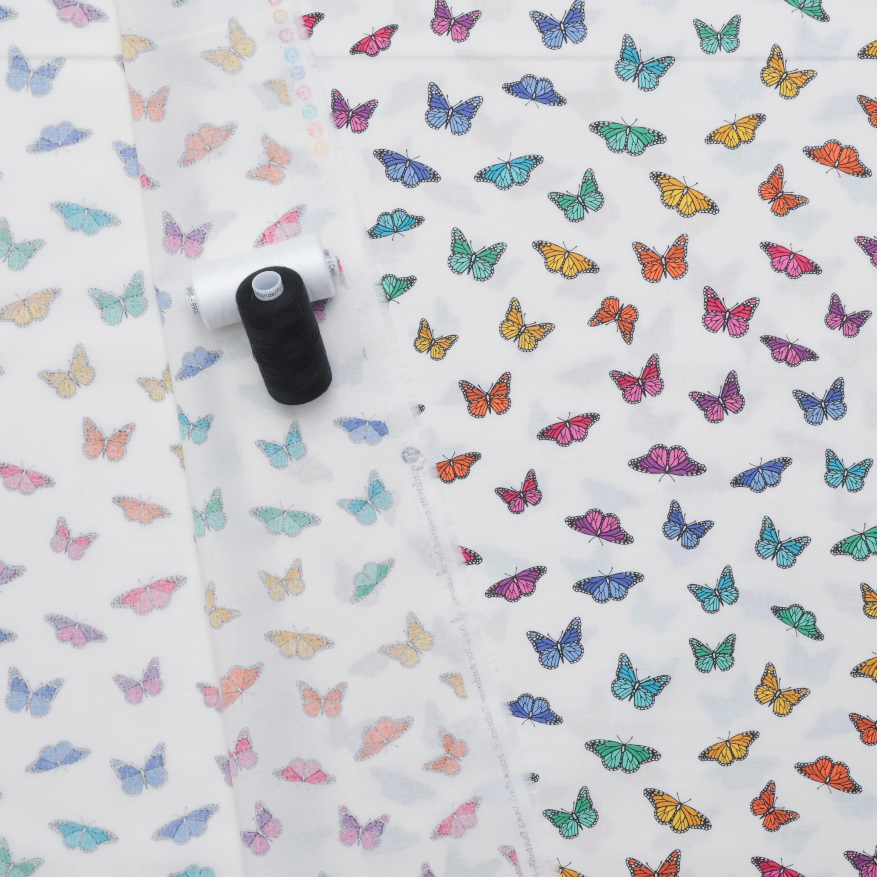 Allison Glass - Cotton - Color Wheel - Butterfly Rainbow - Day - Image 3