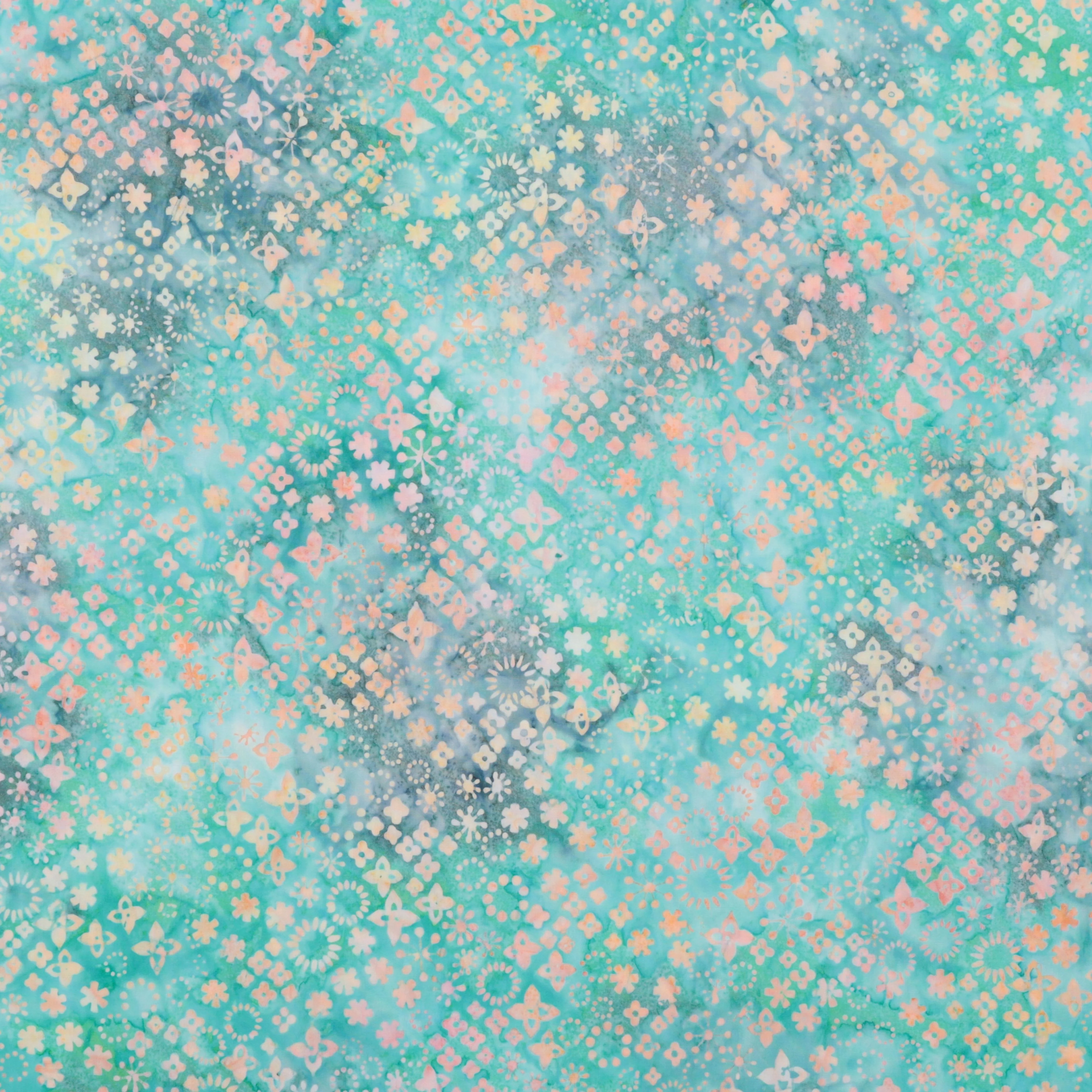 Artisan Batiks - Cotton - Retro Rainbow - Batik - Aqua - Image 2