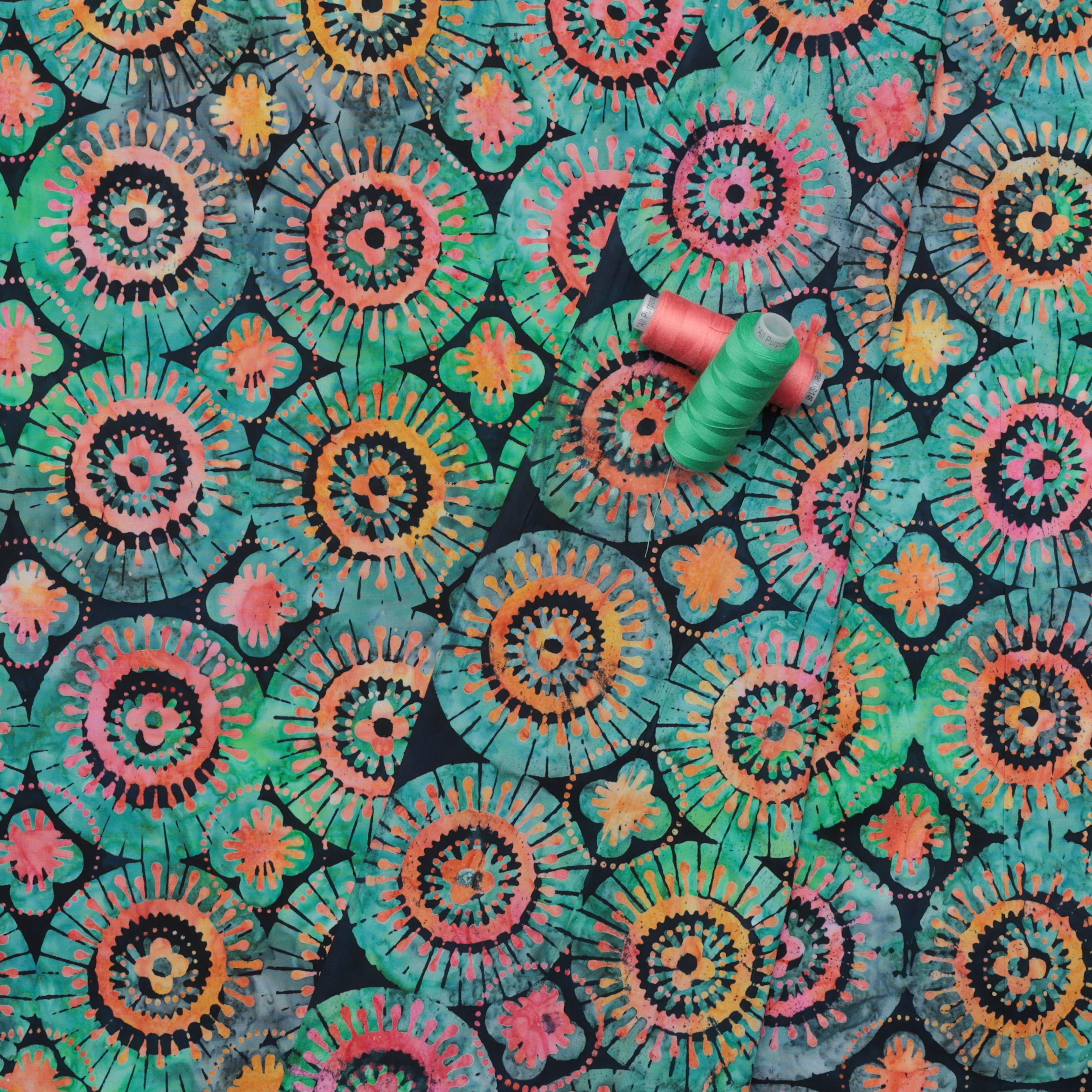 Artisan Batiks - Cotton - Retro Rainbow - Batik - Jewel - Image 3