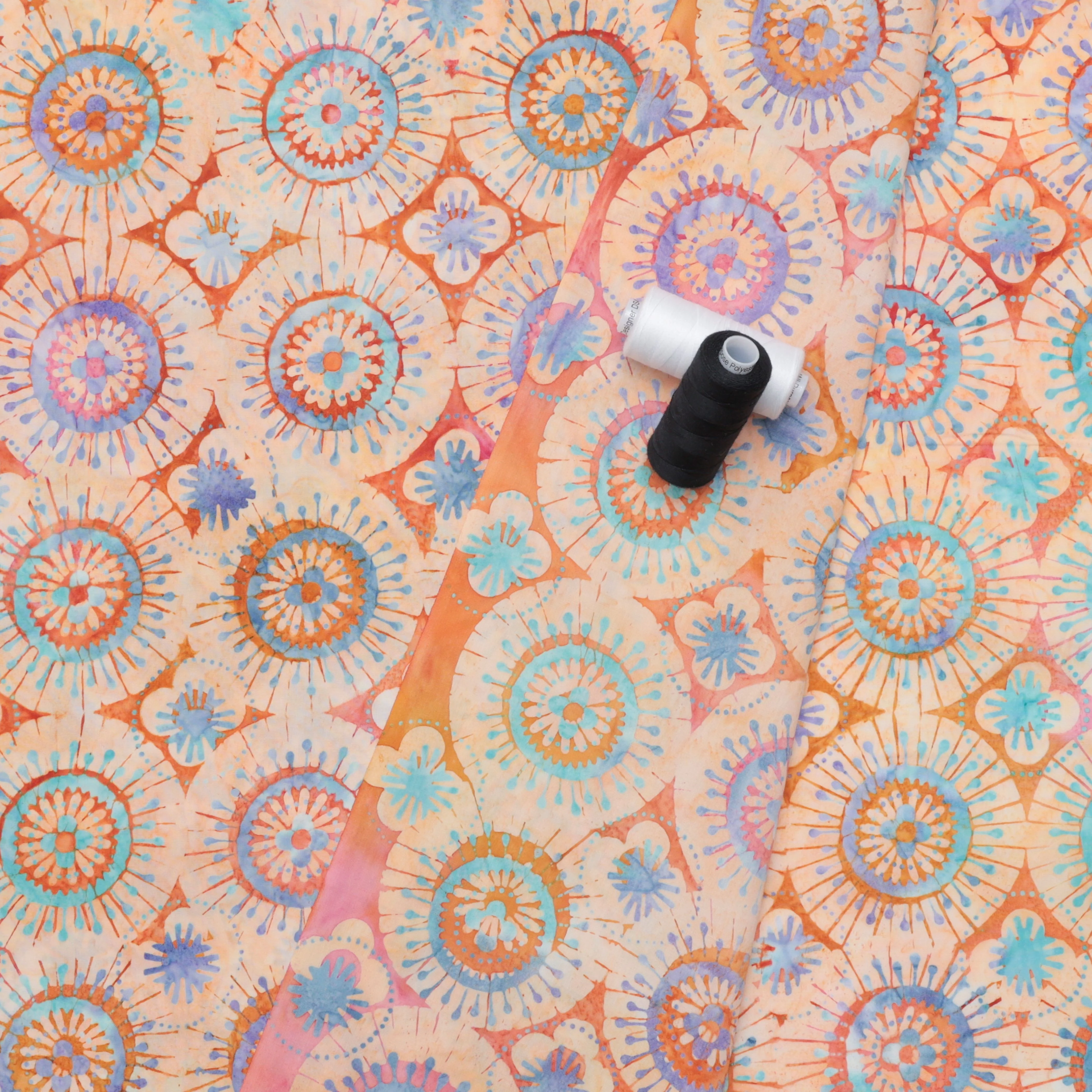 Artisan Batiks - Cotton - Retro Rainbow - Batik - Peach - Image 3