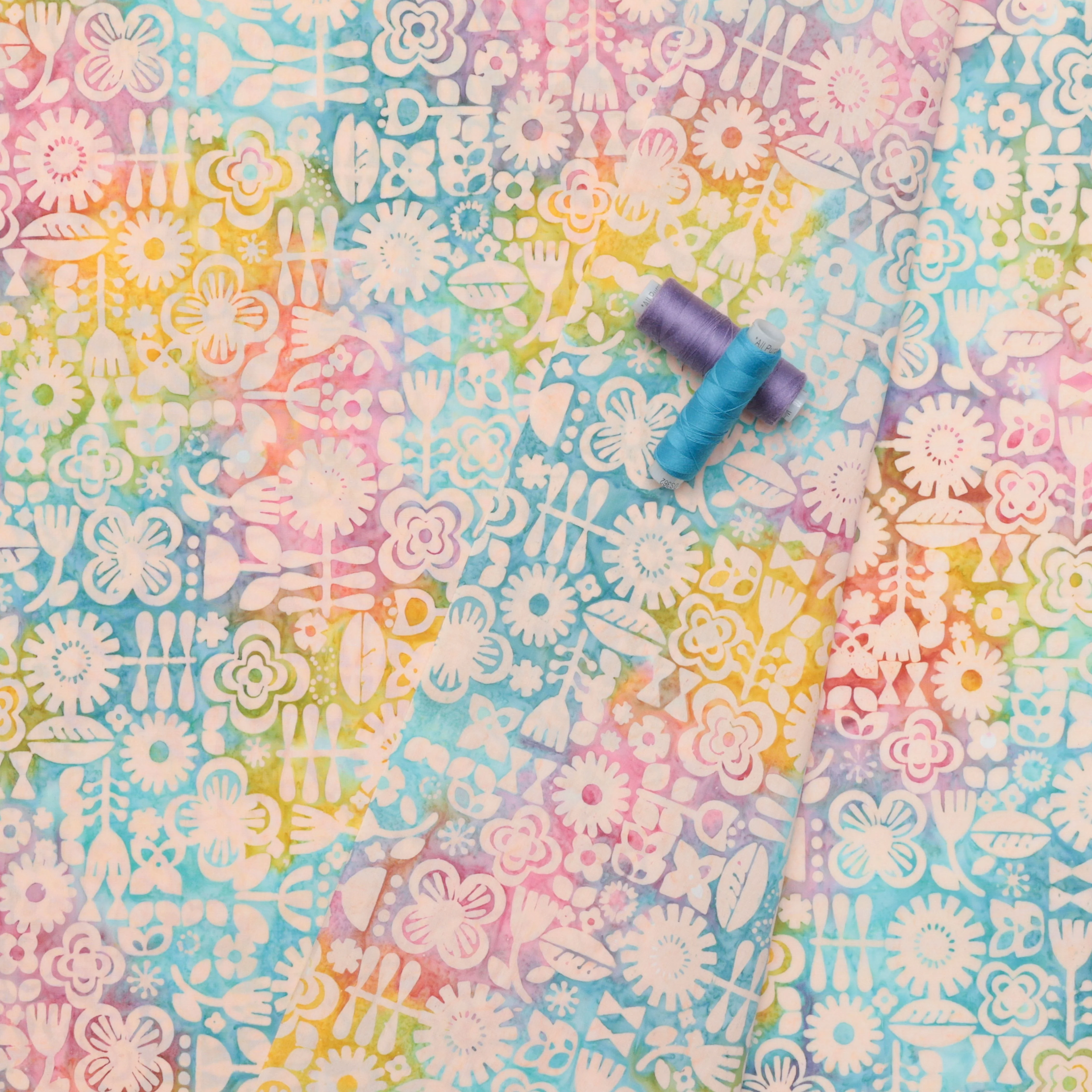 Artisan Batiks - Cotton - Retro Rainbow - Batik - Rainbow - Image 3