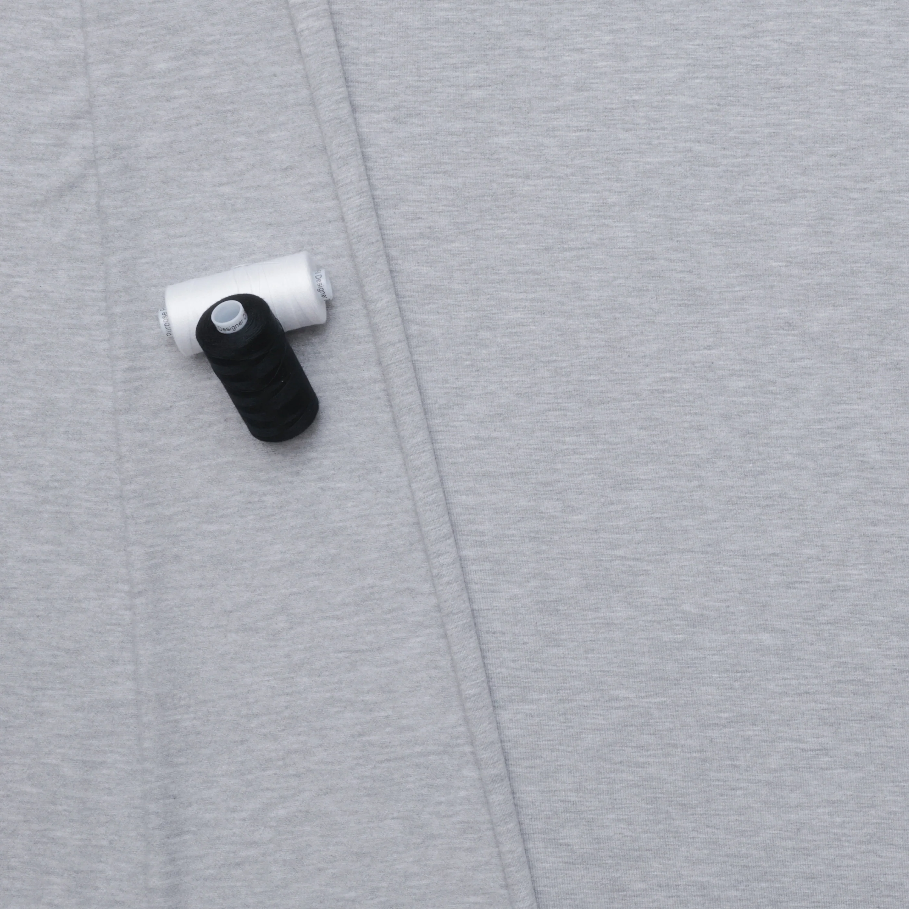 Bamboo Blend - Jersey Solids - Deadstock - Heathered Grey - Image 3