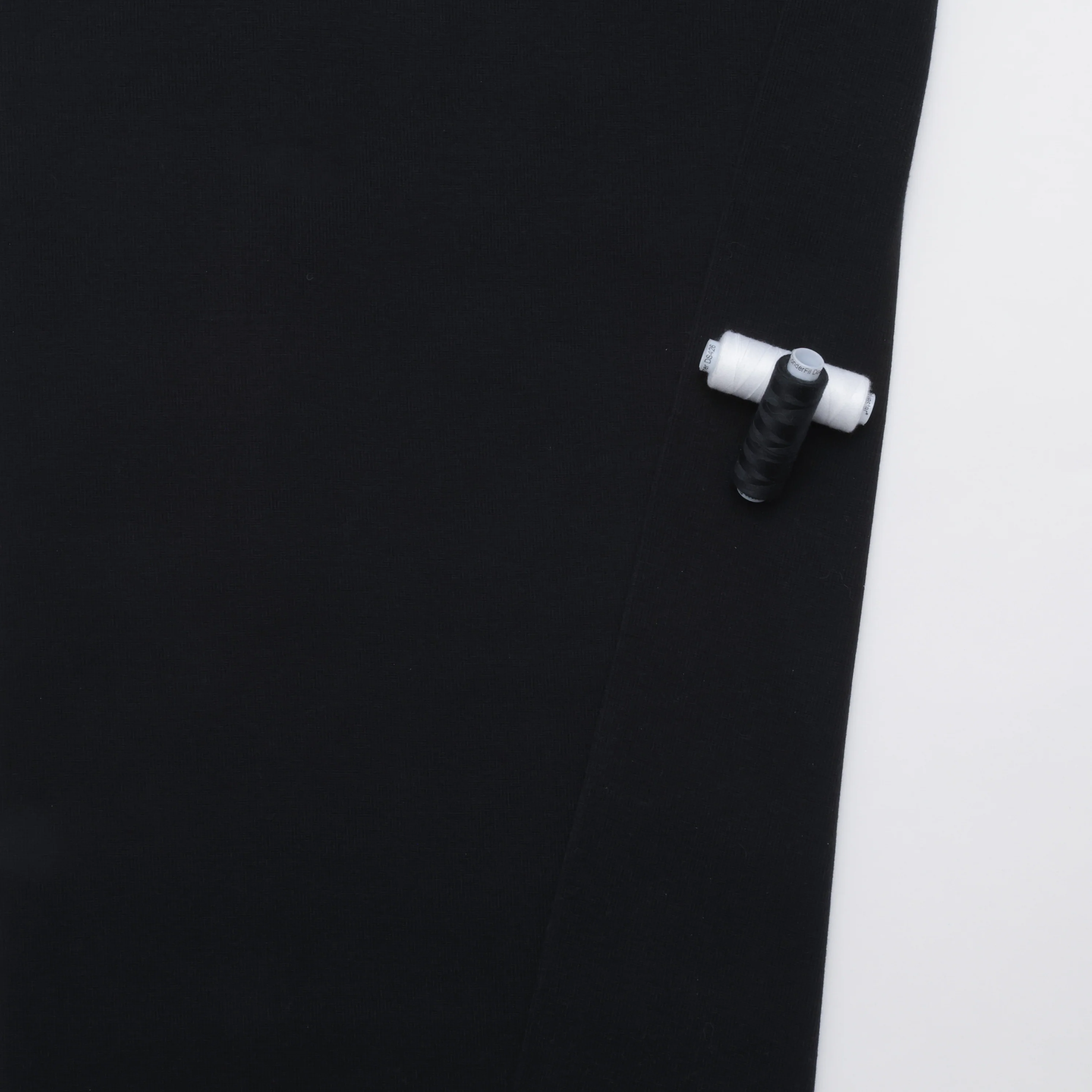 Cotton Blend - Deadstock Rib - Black - Image 3