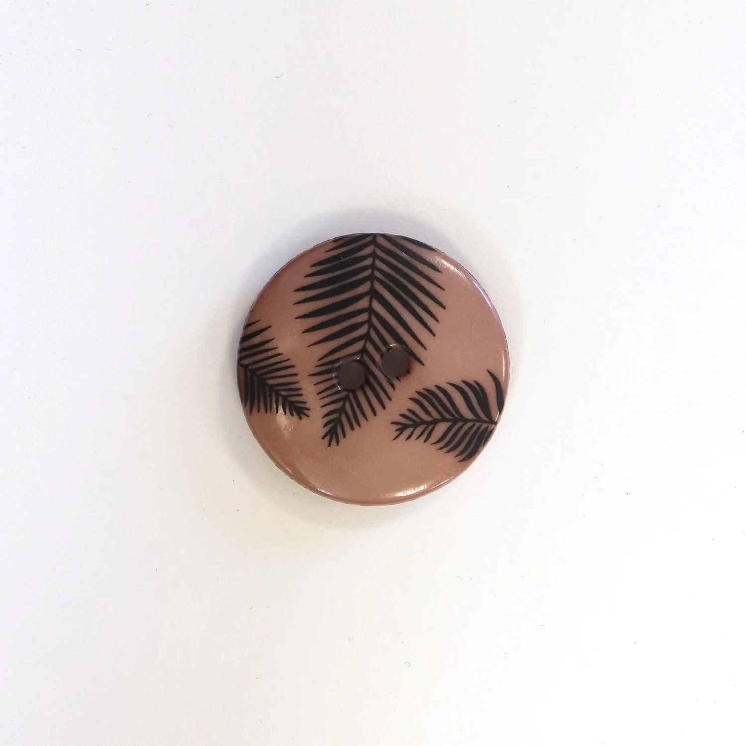 Button - 2 Hole - 25mm - Leaf Print - Assorted - Image 3