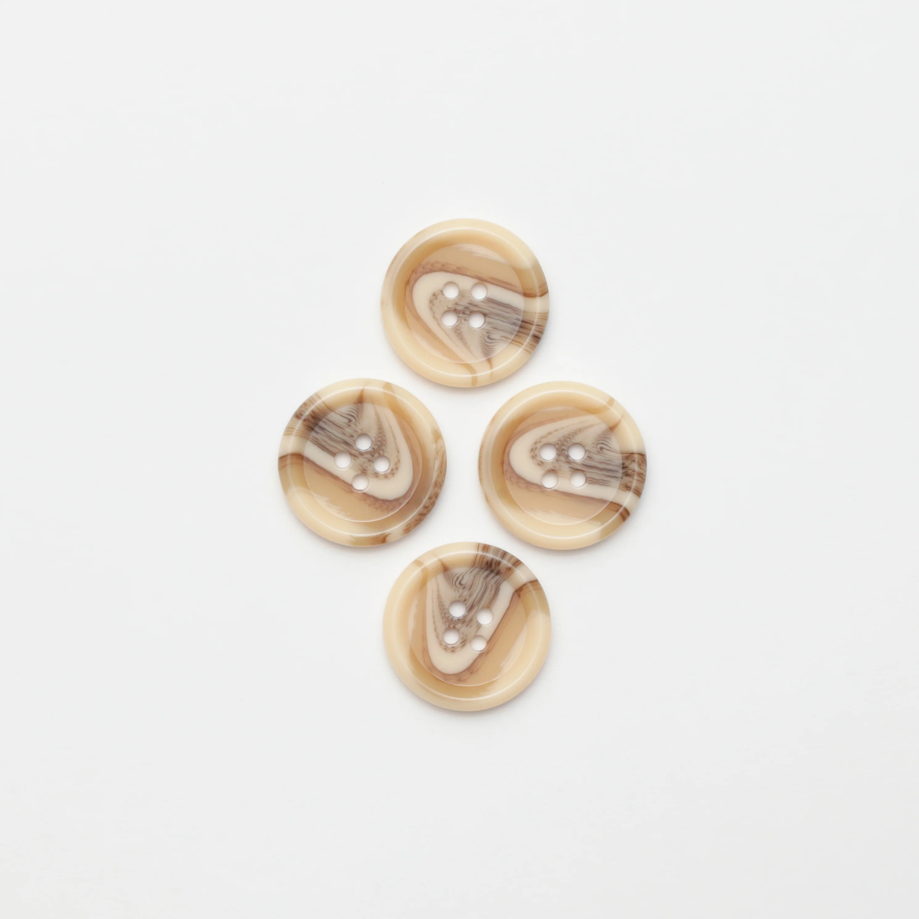 Buttons - 4-Hole - Butterscotch - Assorted Sizes - Image 3