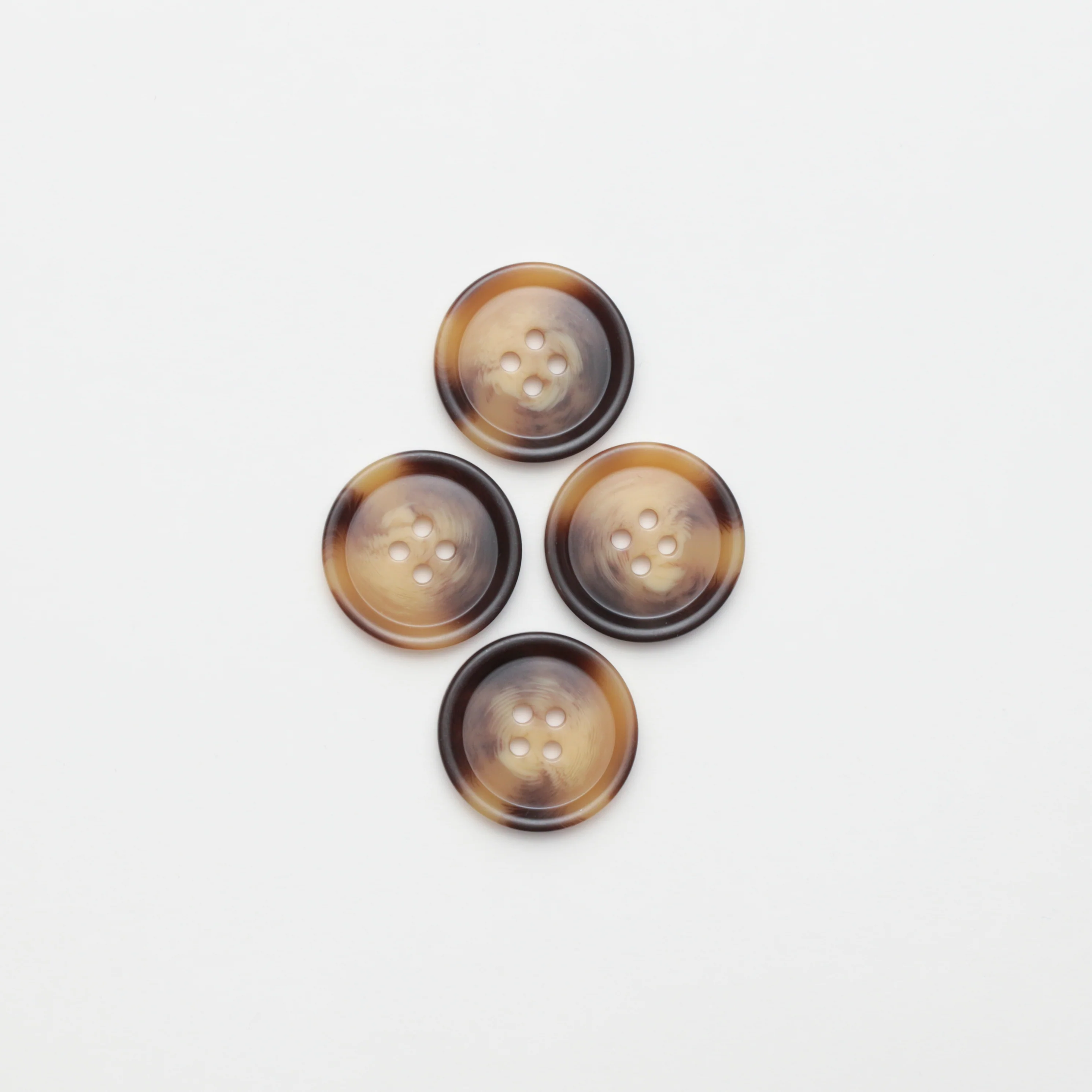 Buttons - 4-Hole - Cinnamon Bun - Assorted Sizes - Image 3