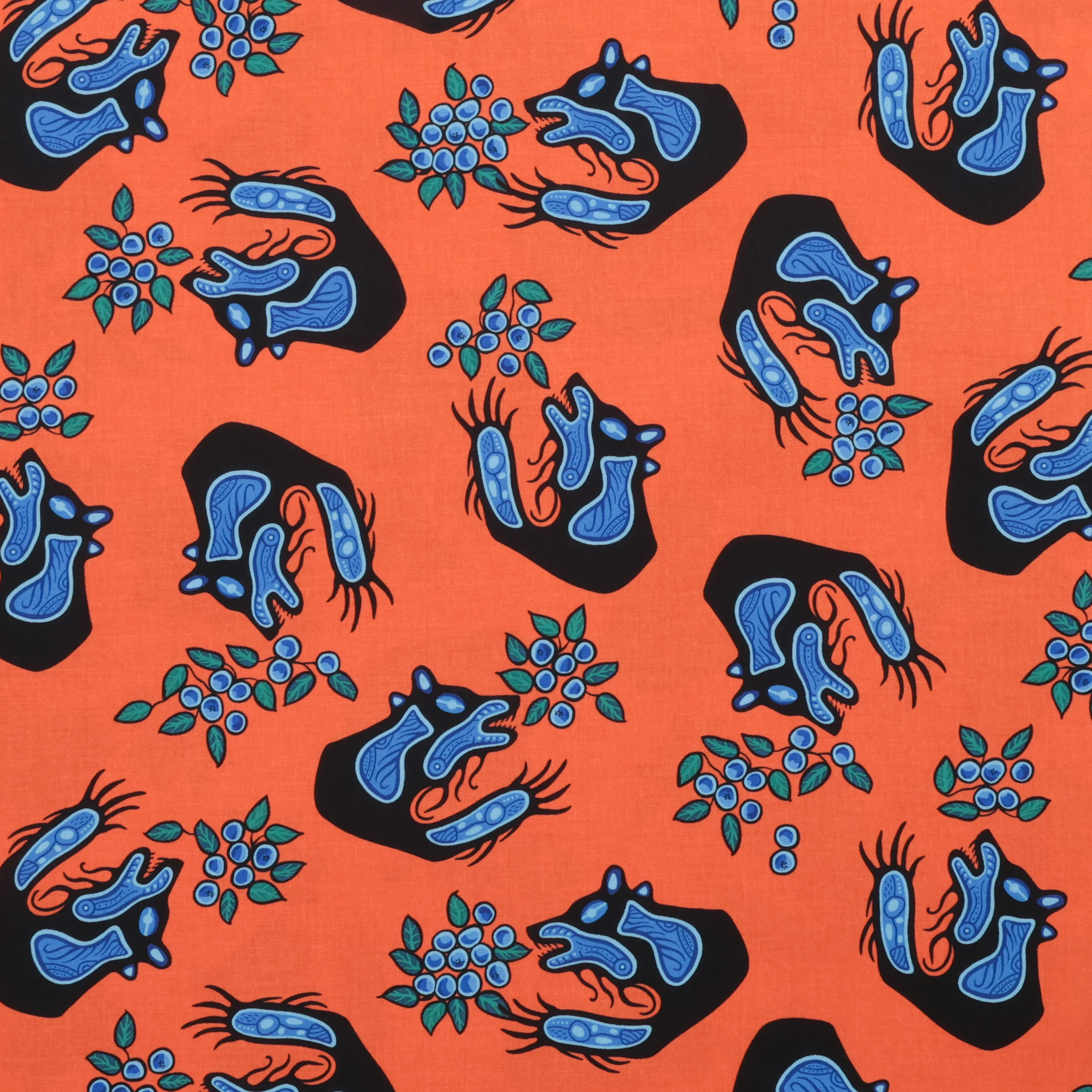 C.J. Houle - Cotton - Blueberry & Bear - Orange - Image 2