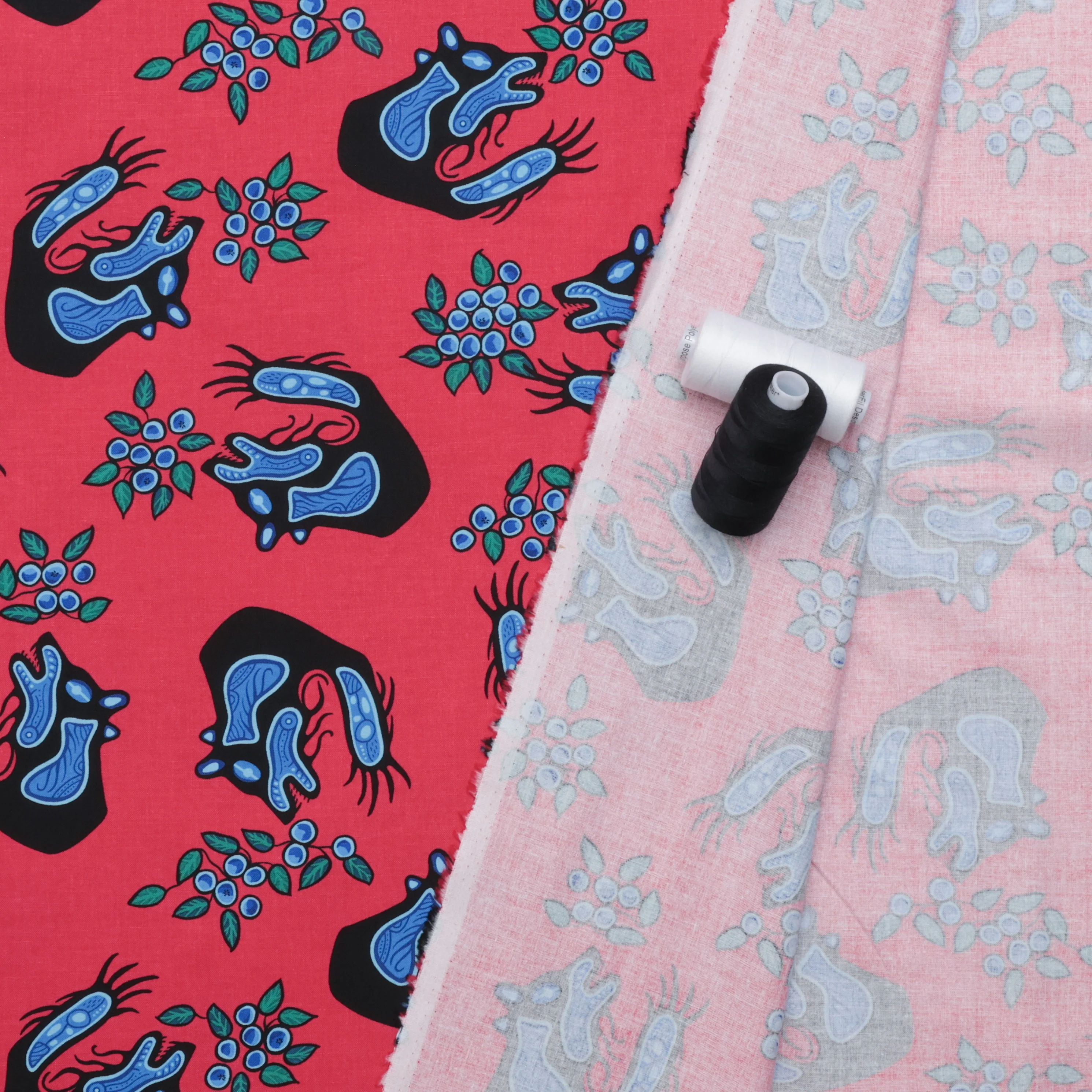 C.J. Houle - Cotton - Blueberry & Bear - Red - Image 3