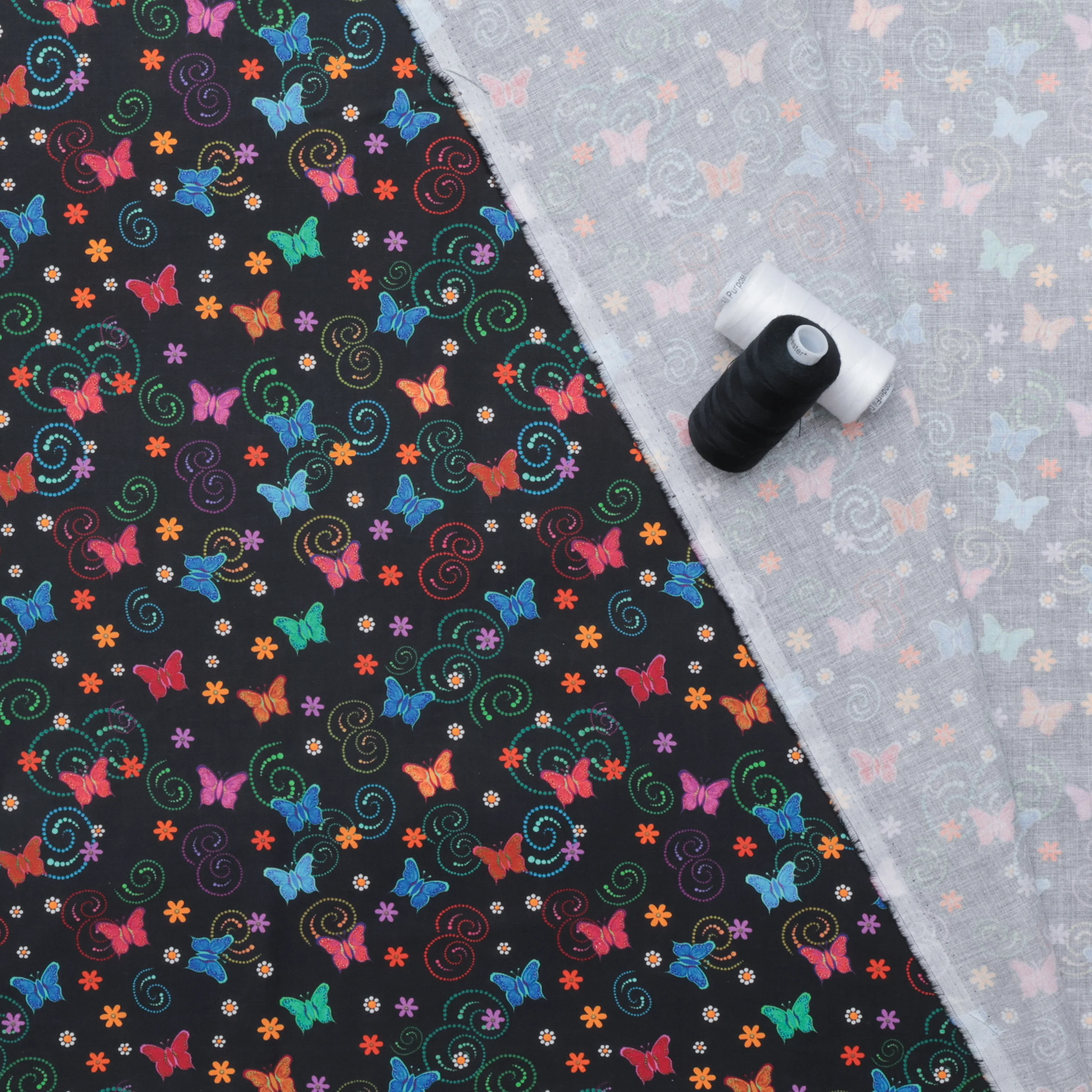 Camelot - Cotton - Truth Collection - Butterfly Metamorphosis - Black - Image 3