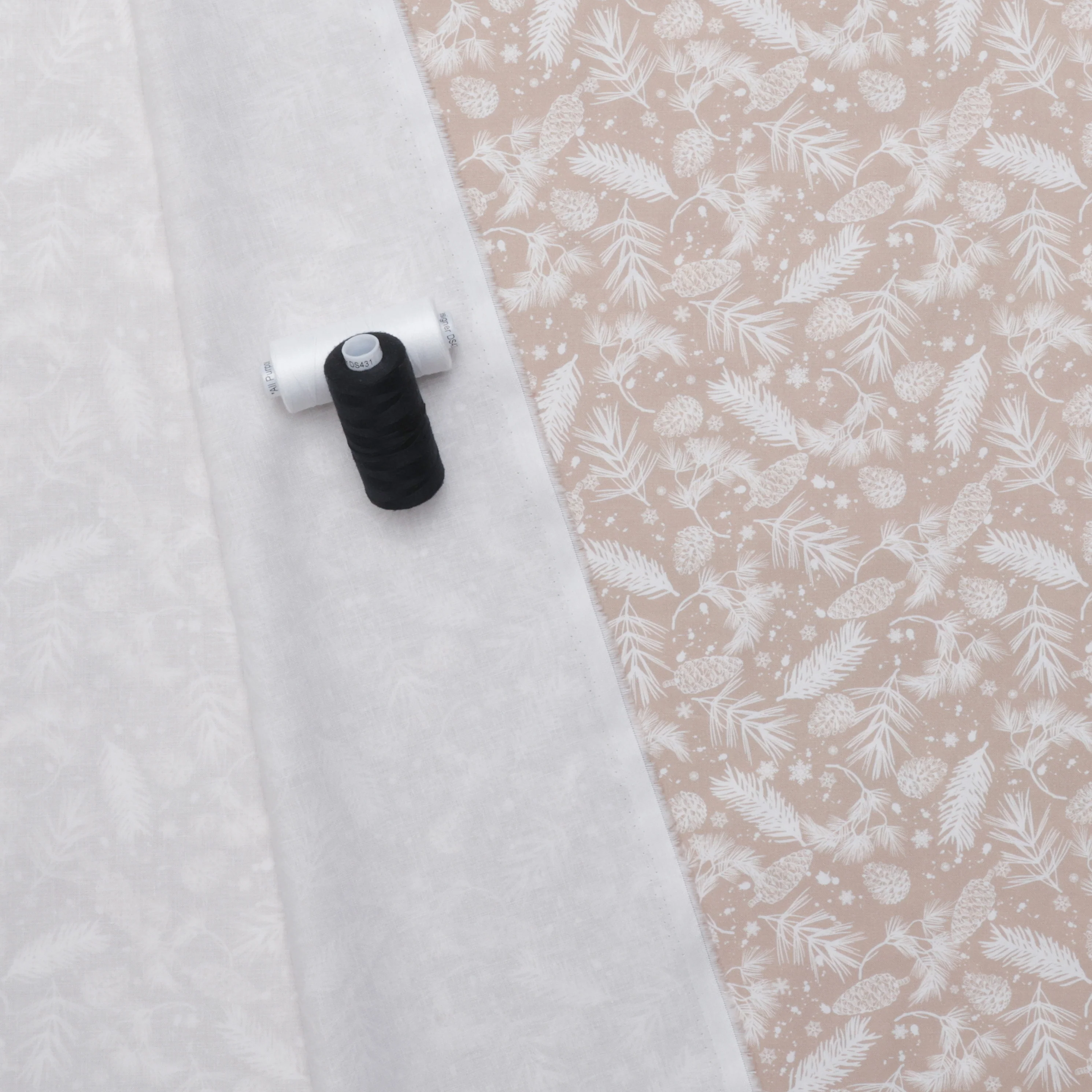 Camelot - Cotton - Winter Land - Winters Treasures - Greige - Image 3