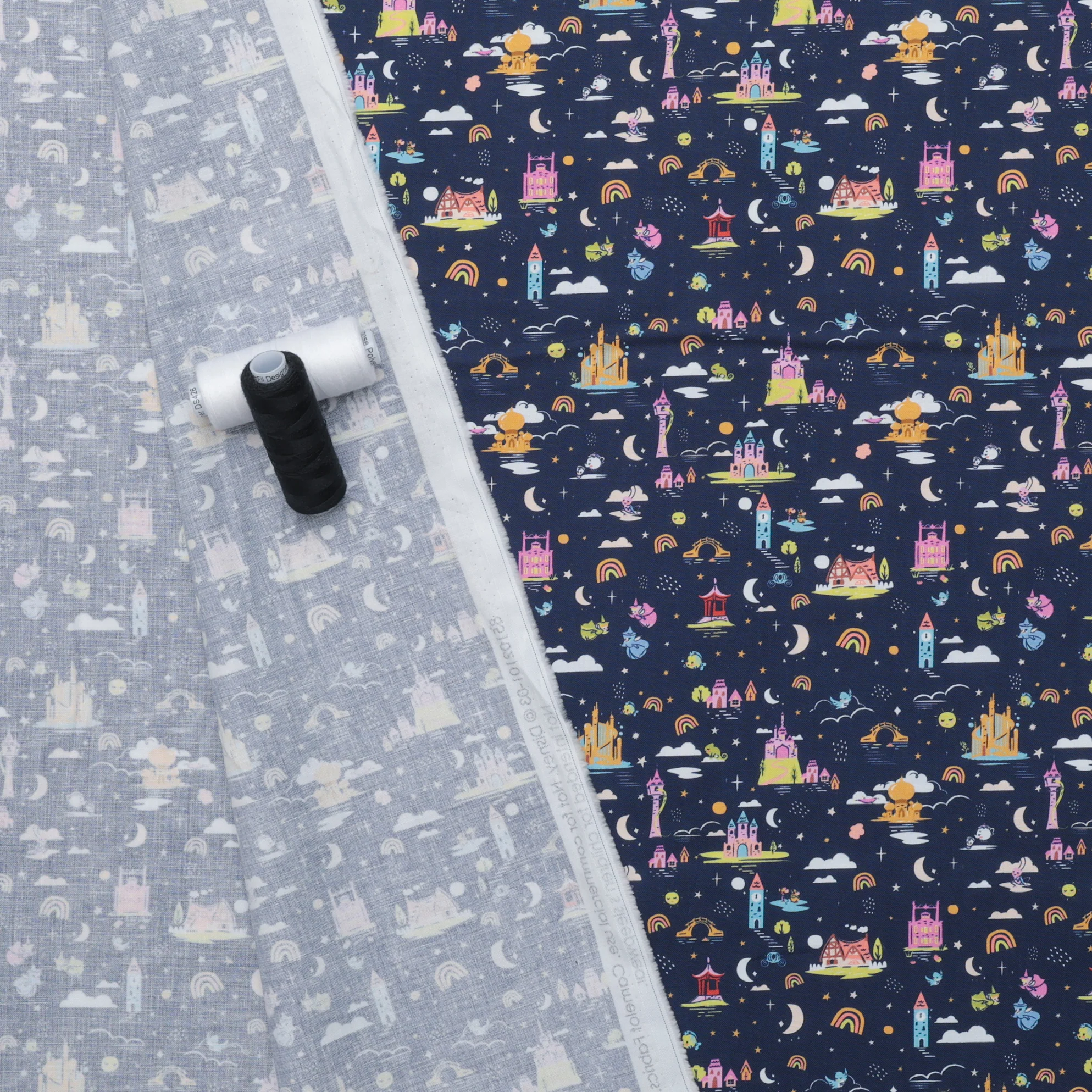 Camelot - Licensed Cotton - Heart of a Princess Palace - Navy - Image 3