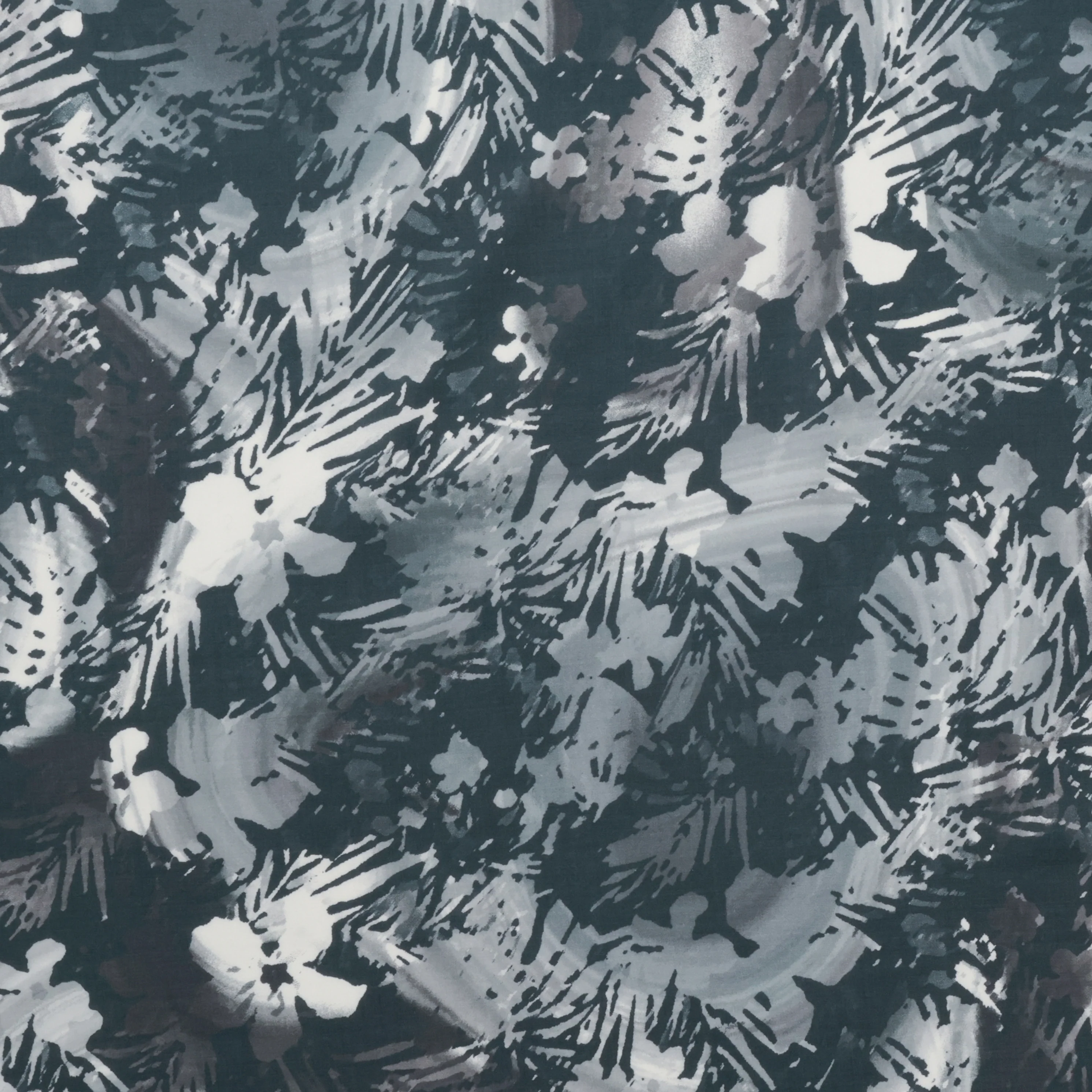 Cashmere Silk - Designer Print - Grey Charcoal - Image 2