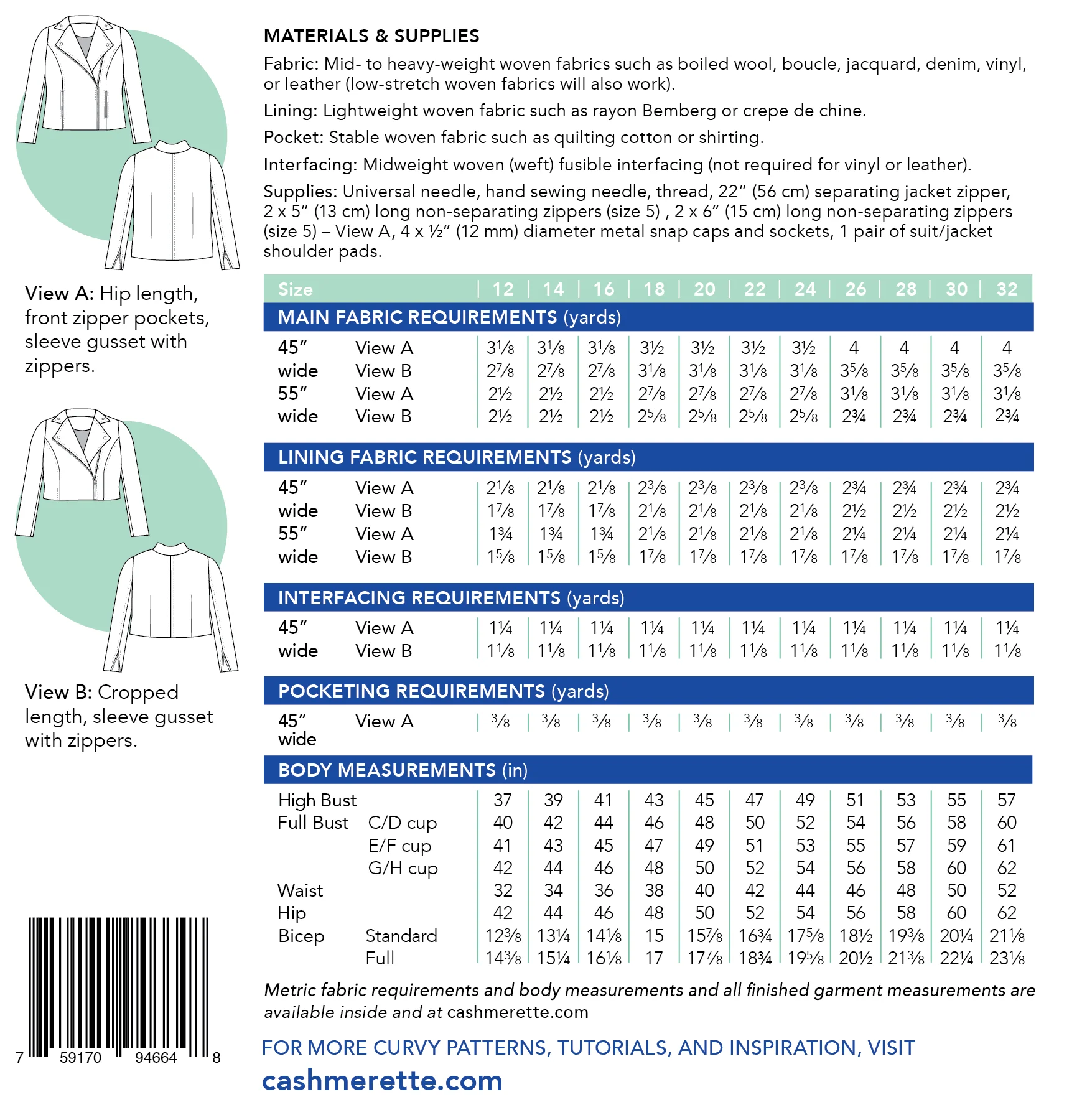 Cashmerette - Canton Moto Jacket - 12-32 - Image 7