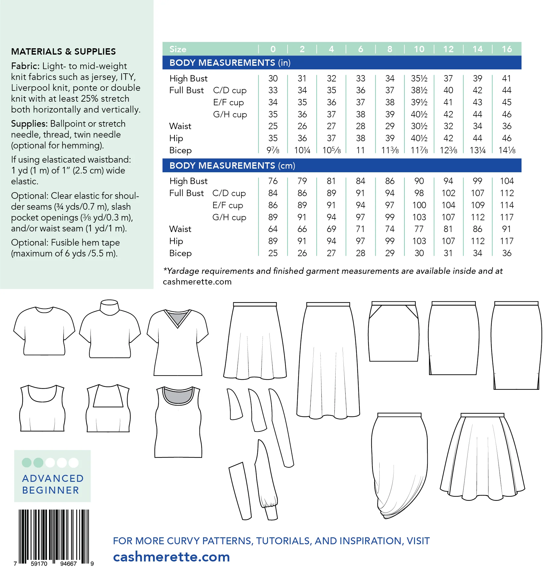 Cashmerette - Grafton Dress & Skirt - Mix & Match - 0 - 16 - Image 10
