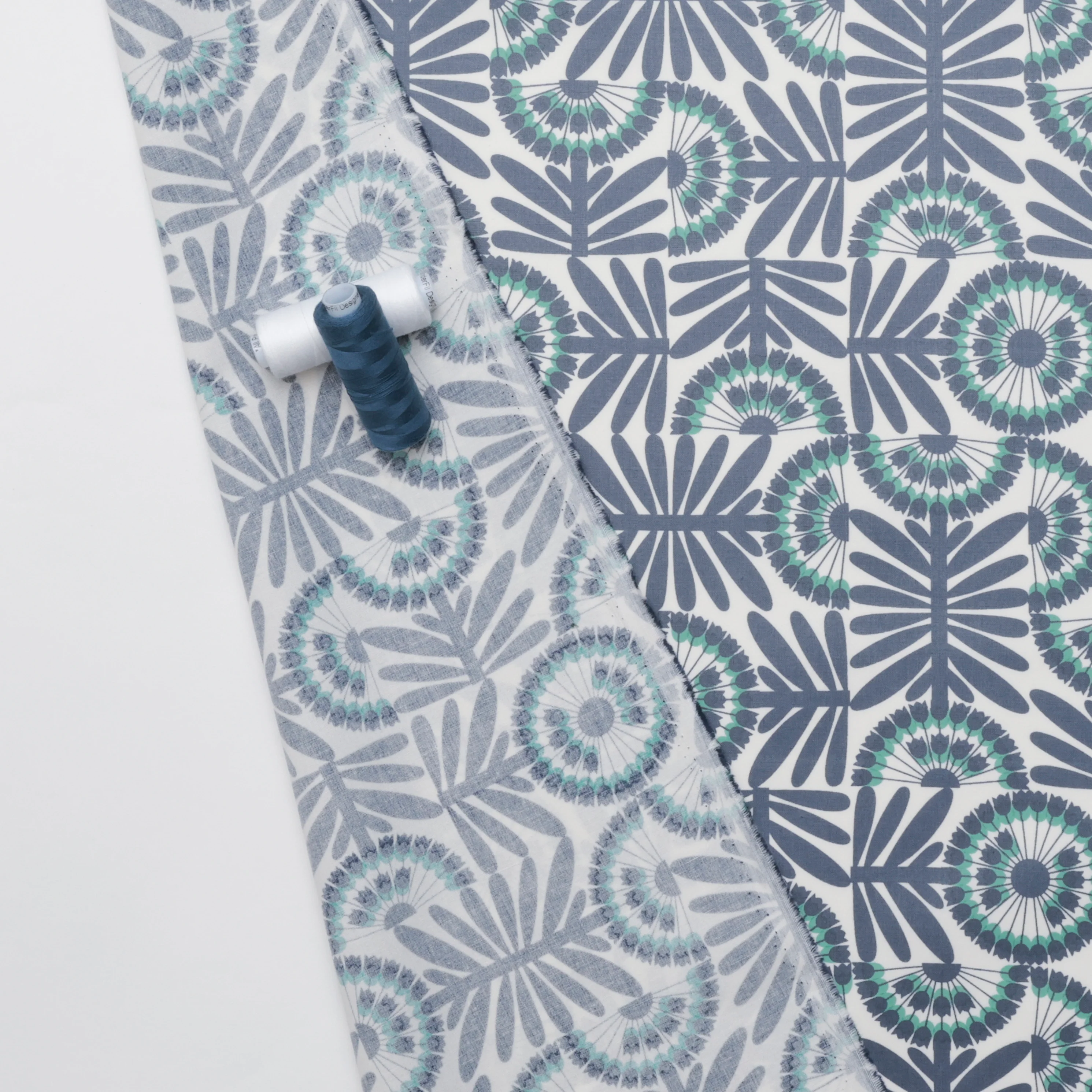 Cloud 9 - Organic Cotton - Laminated - Retro Rotating Allium - Image 3