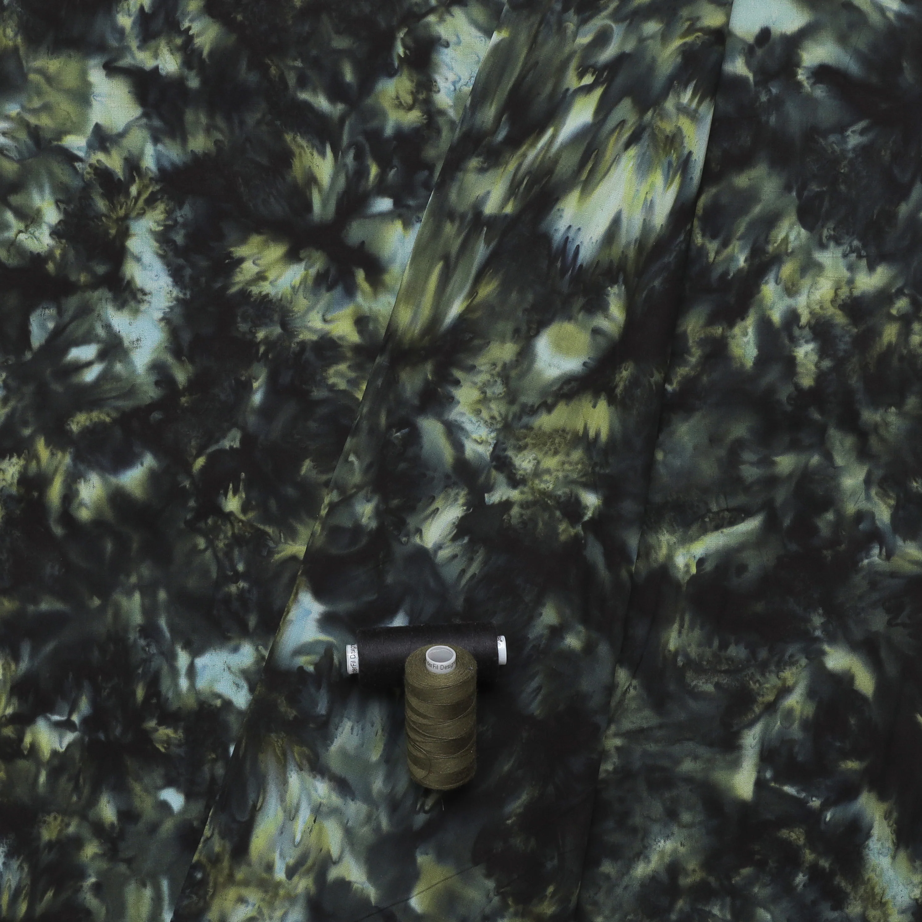 Cotton - Bali Batik - Tie Dye - Black Jade - Image 3