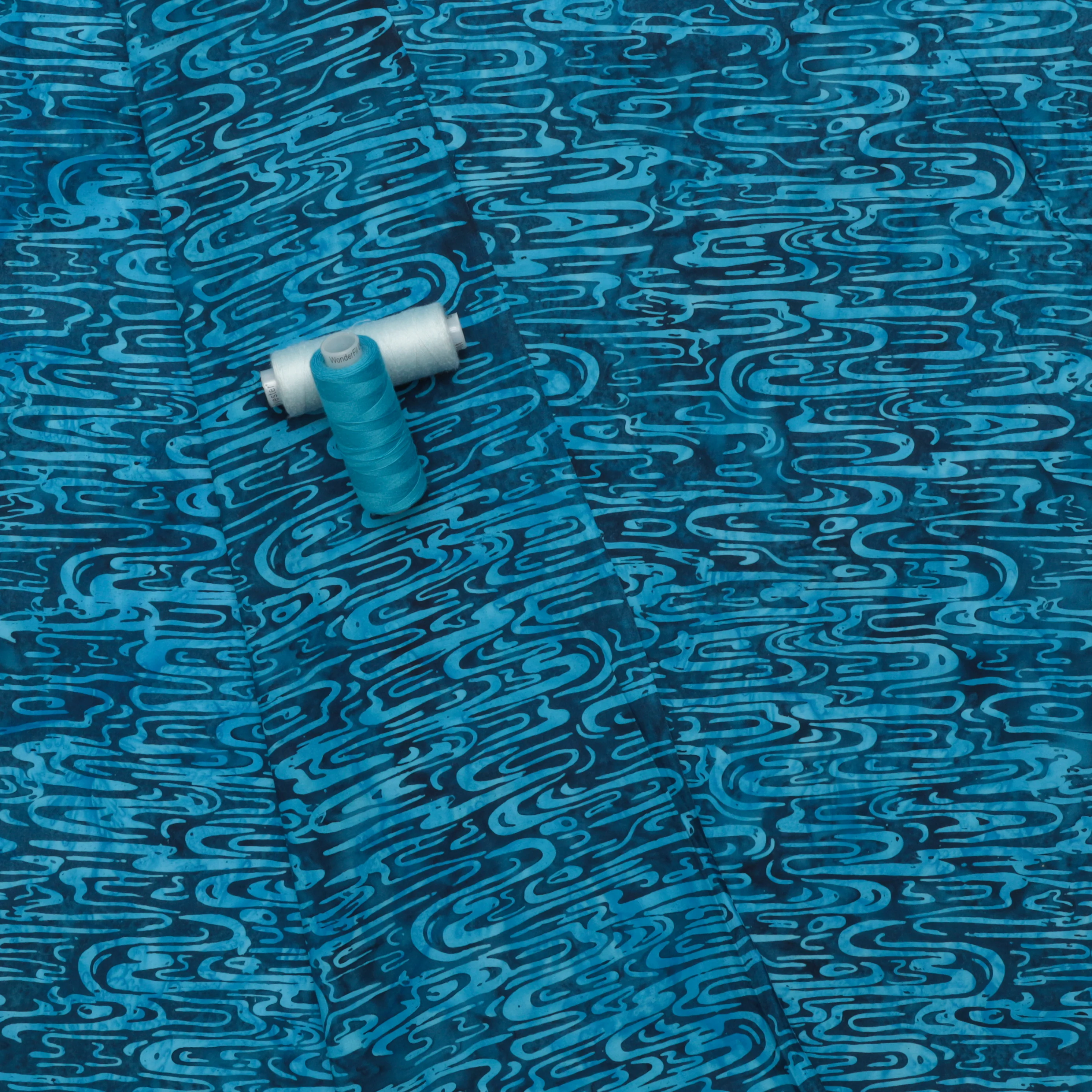 Cotton - Bali Batik - Water Blue - Image 3