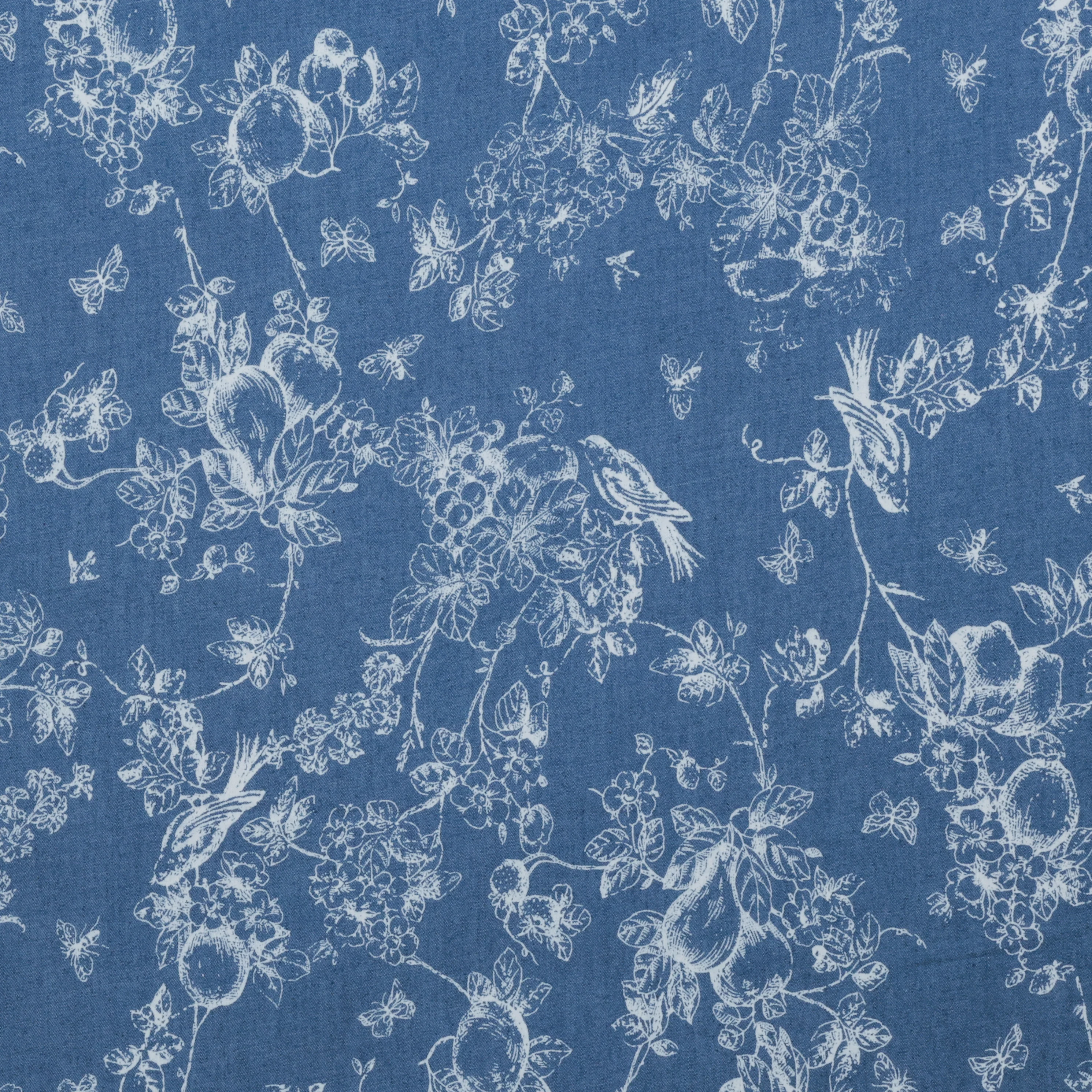 Cotton Blend - Chambray - Birds - Assorted - Image 3