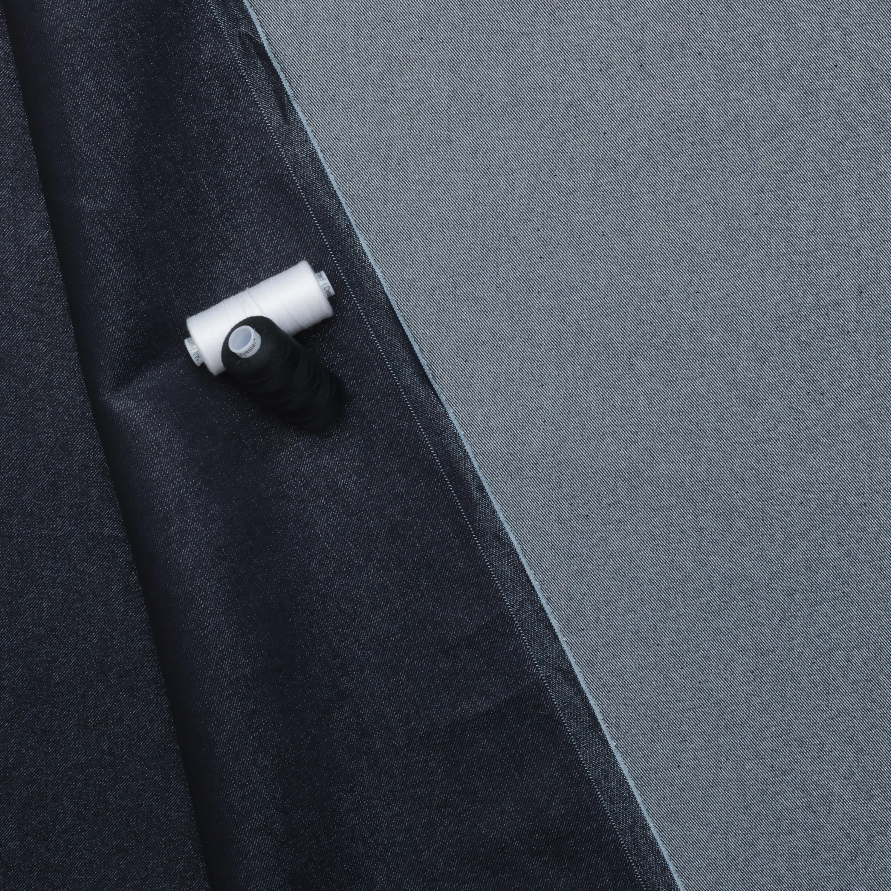 Cotton Blend - Metallic Denim - Blue Silver - Image 3