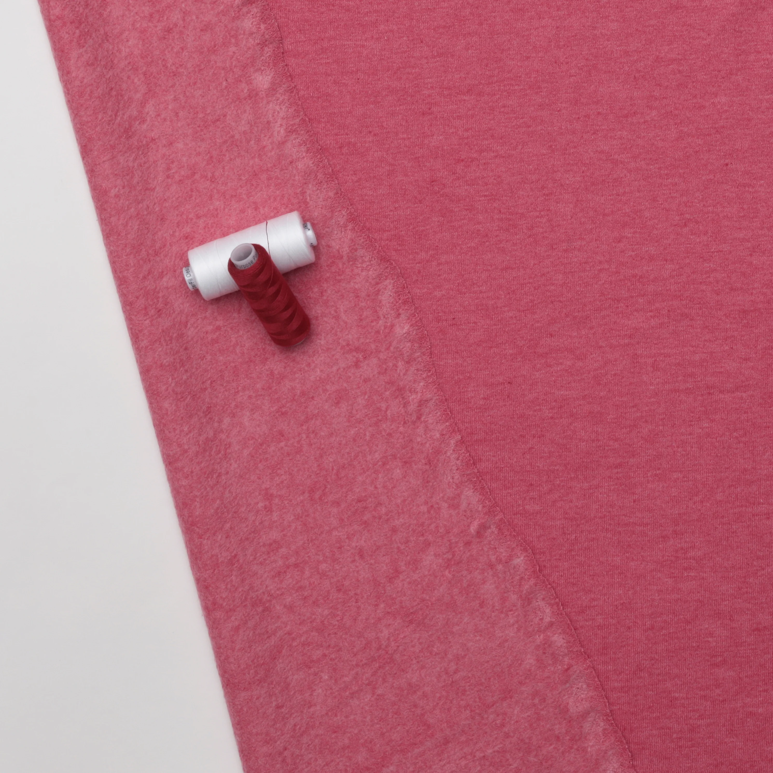 Cotton Blend - Sweatshirt Fleece - Red - Image 3
