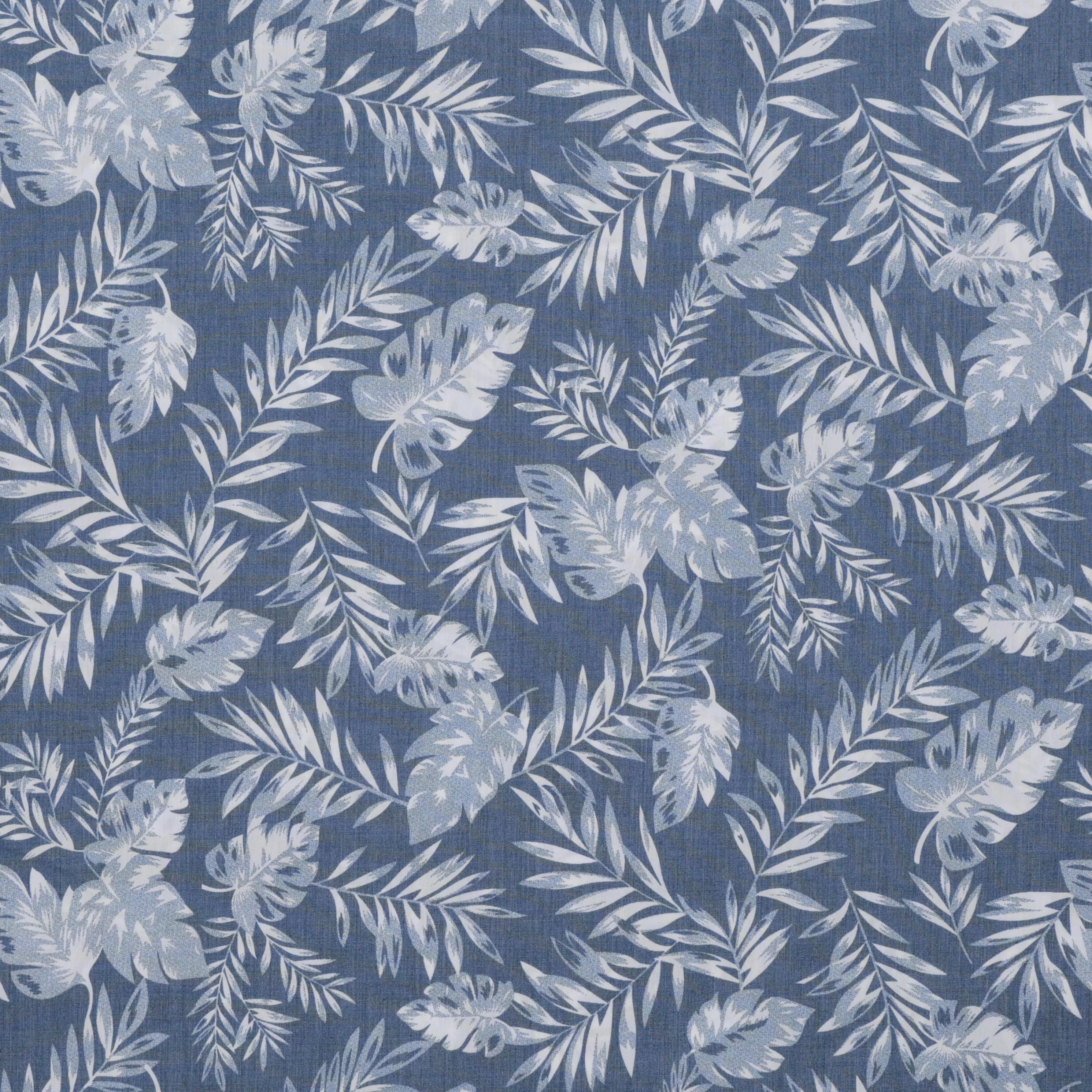Cotton - Denim Print - Leaves - Assorted - Image 4