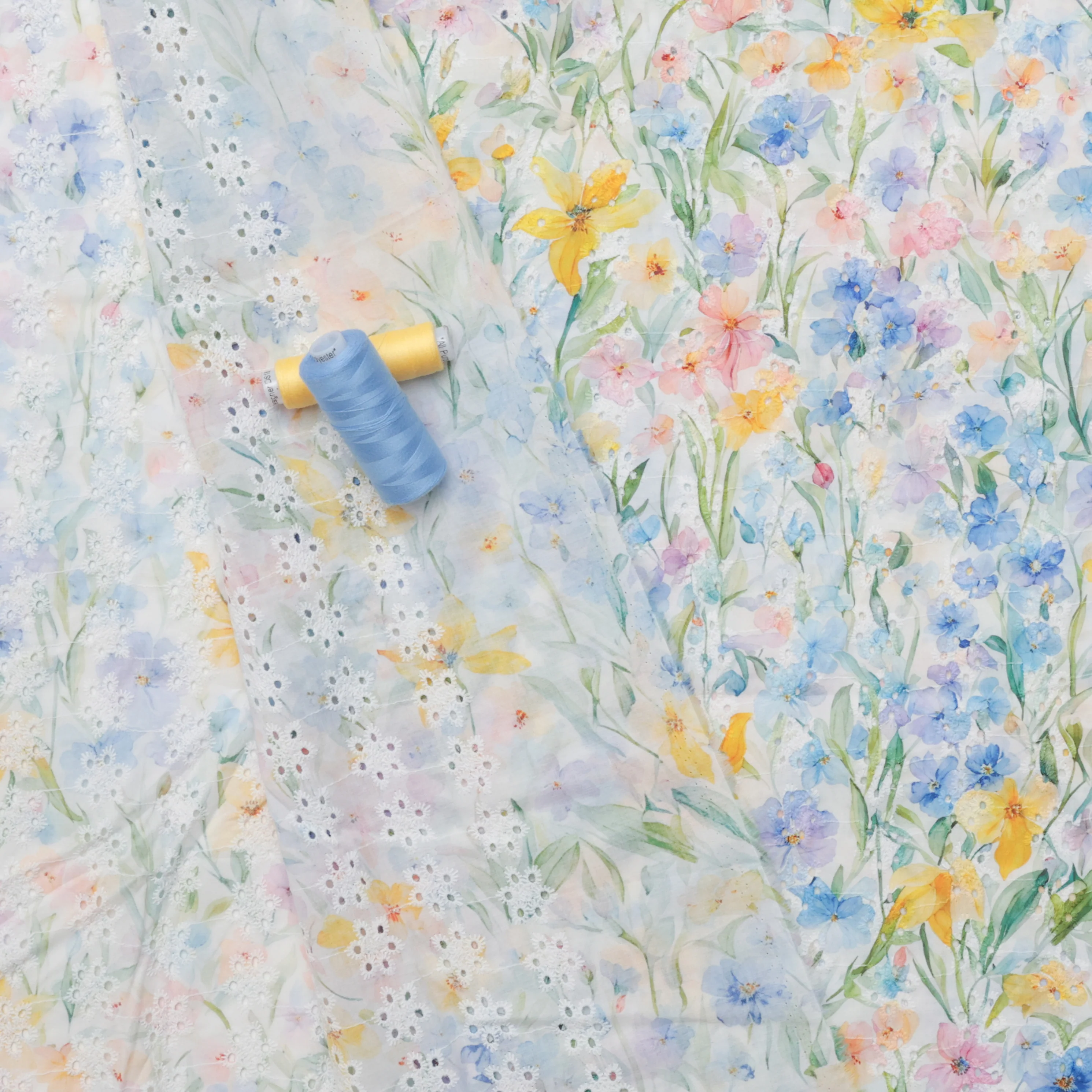 Cotton - Embroidery - Digital Print - Floral - Assorted - Image 2