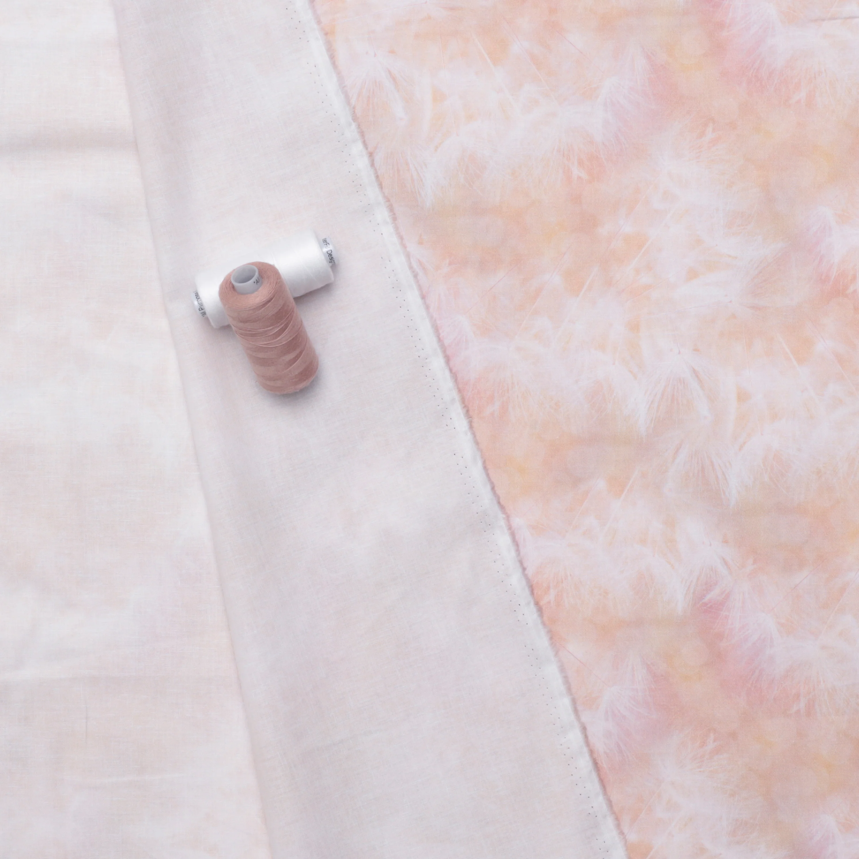 Cotton - Farmhouse Blooms - Digital Print - Peach - Image 3