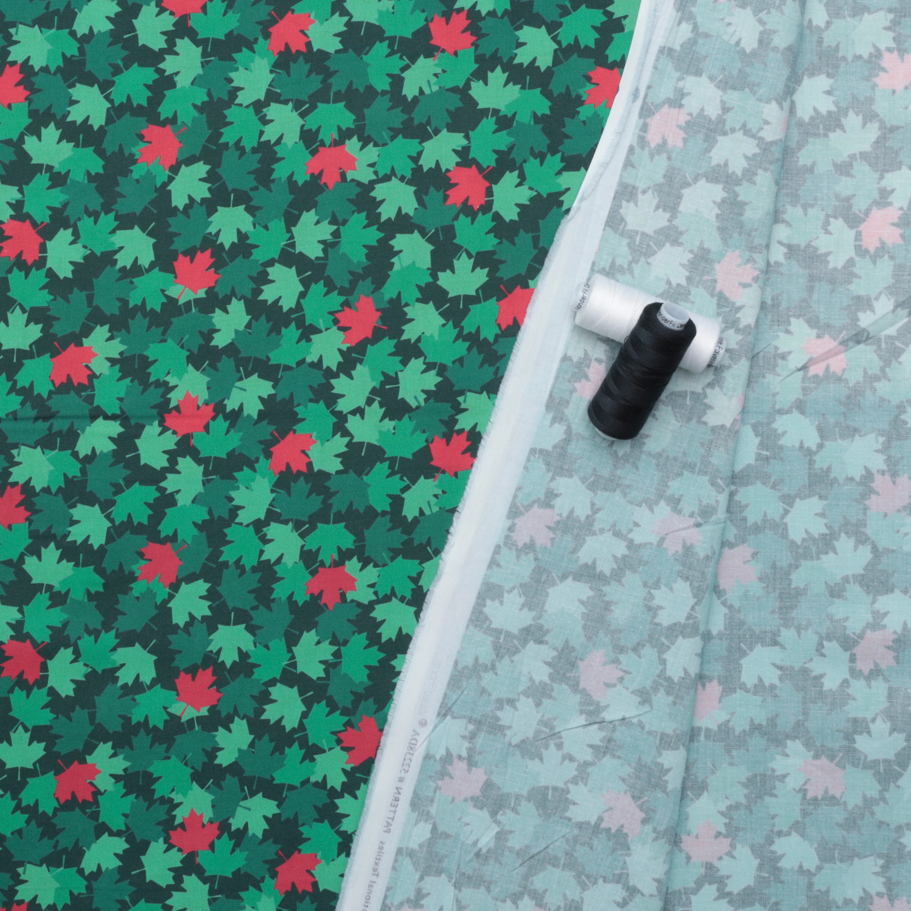 Cotton - Festive Canada - Maple Leaf - Green - Image 3