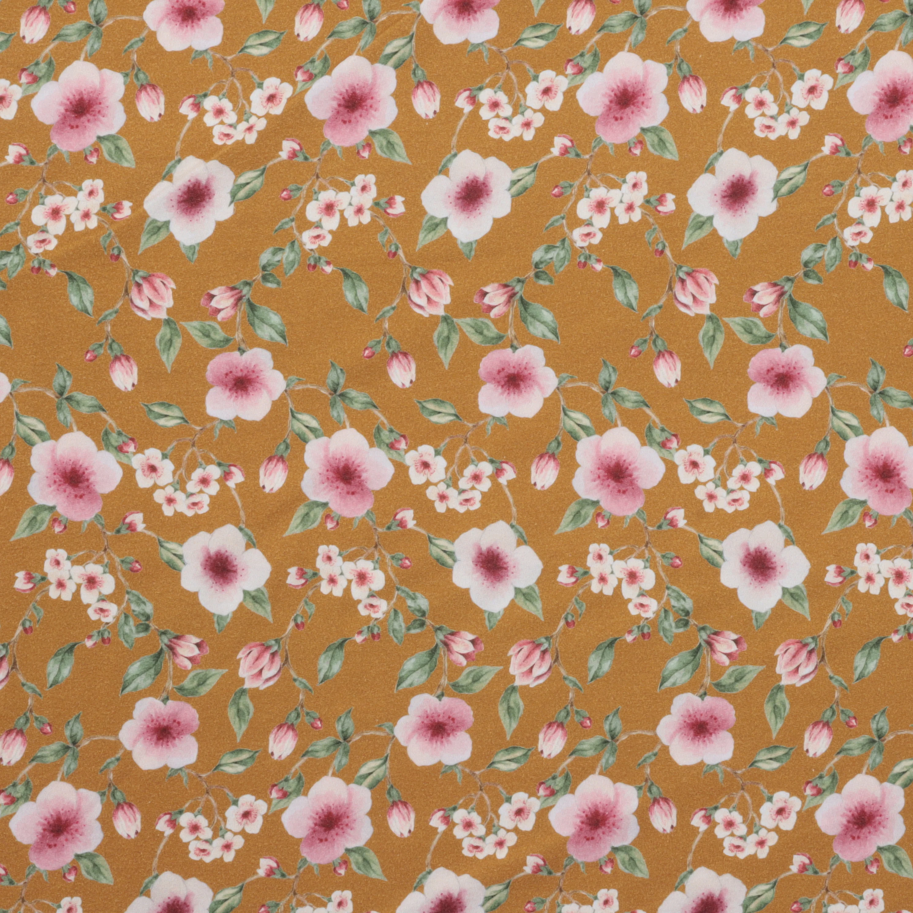 Cotton - French Terry - Bloom & Blossom - Curry - Image 2