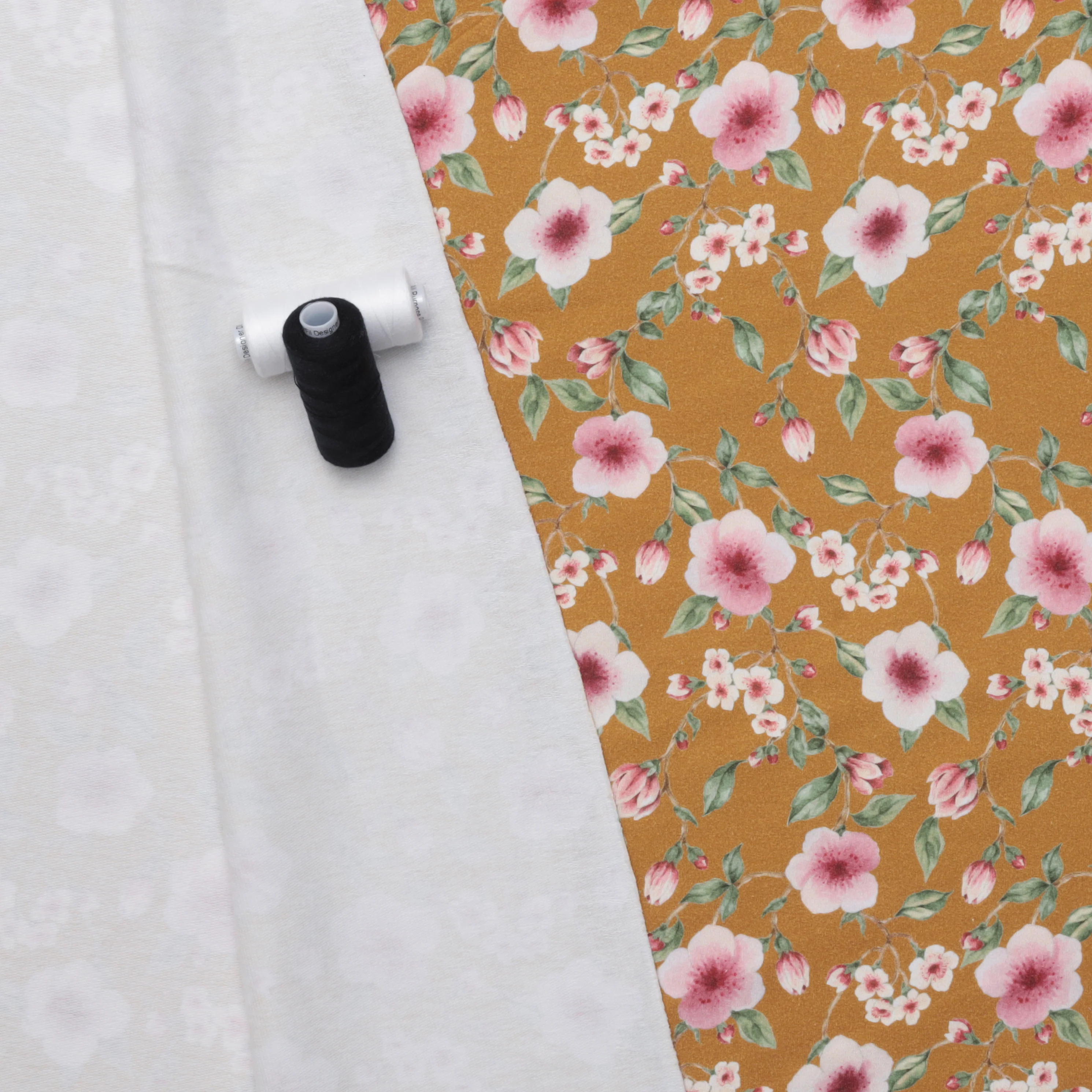 Cotton - French Terry - Bloom & Blossom - Curry - Image 3