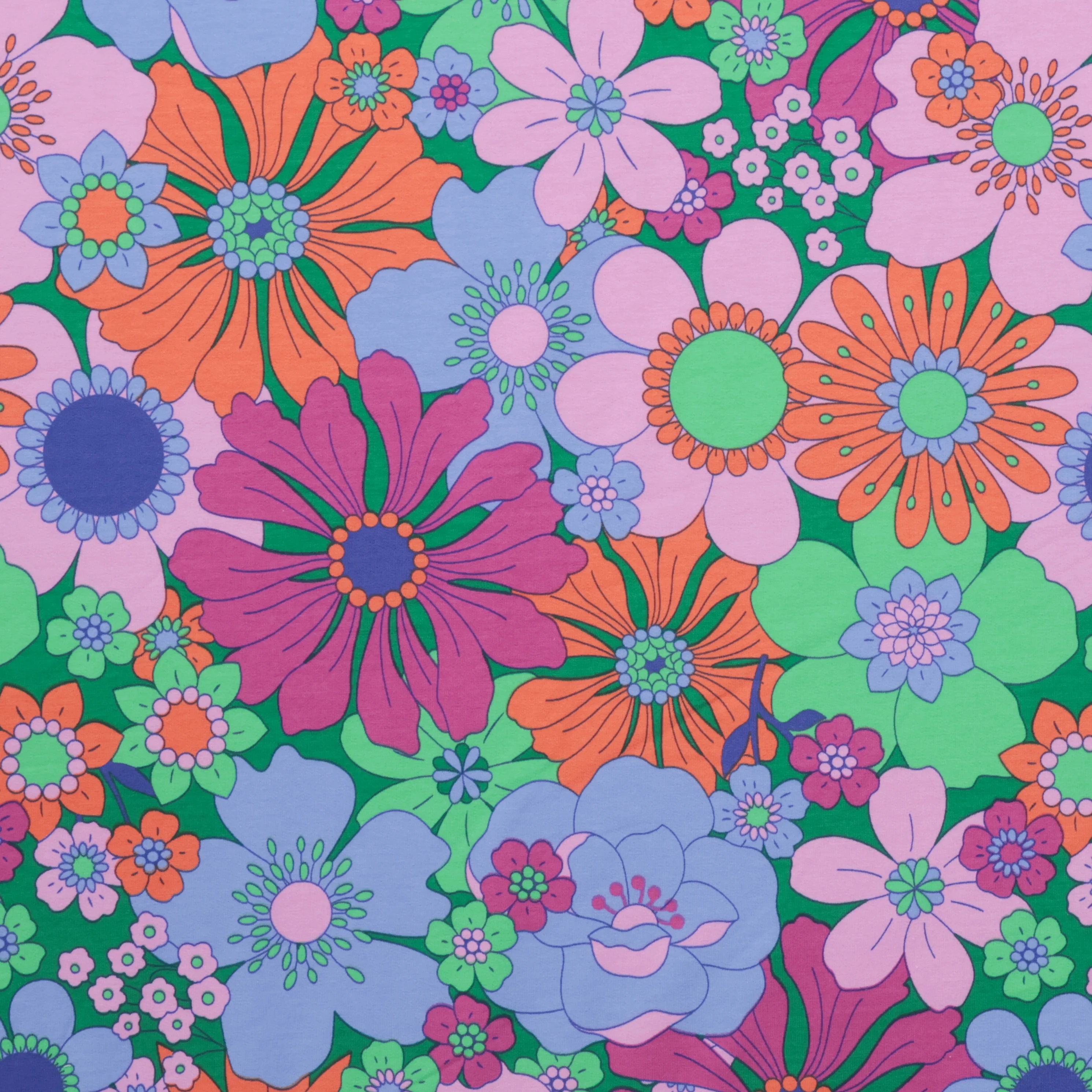 Cotton - French Terry - Designer Print - Groovy Floral - Assorted - Image 3