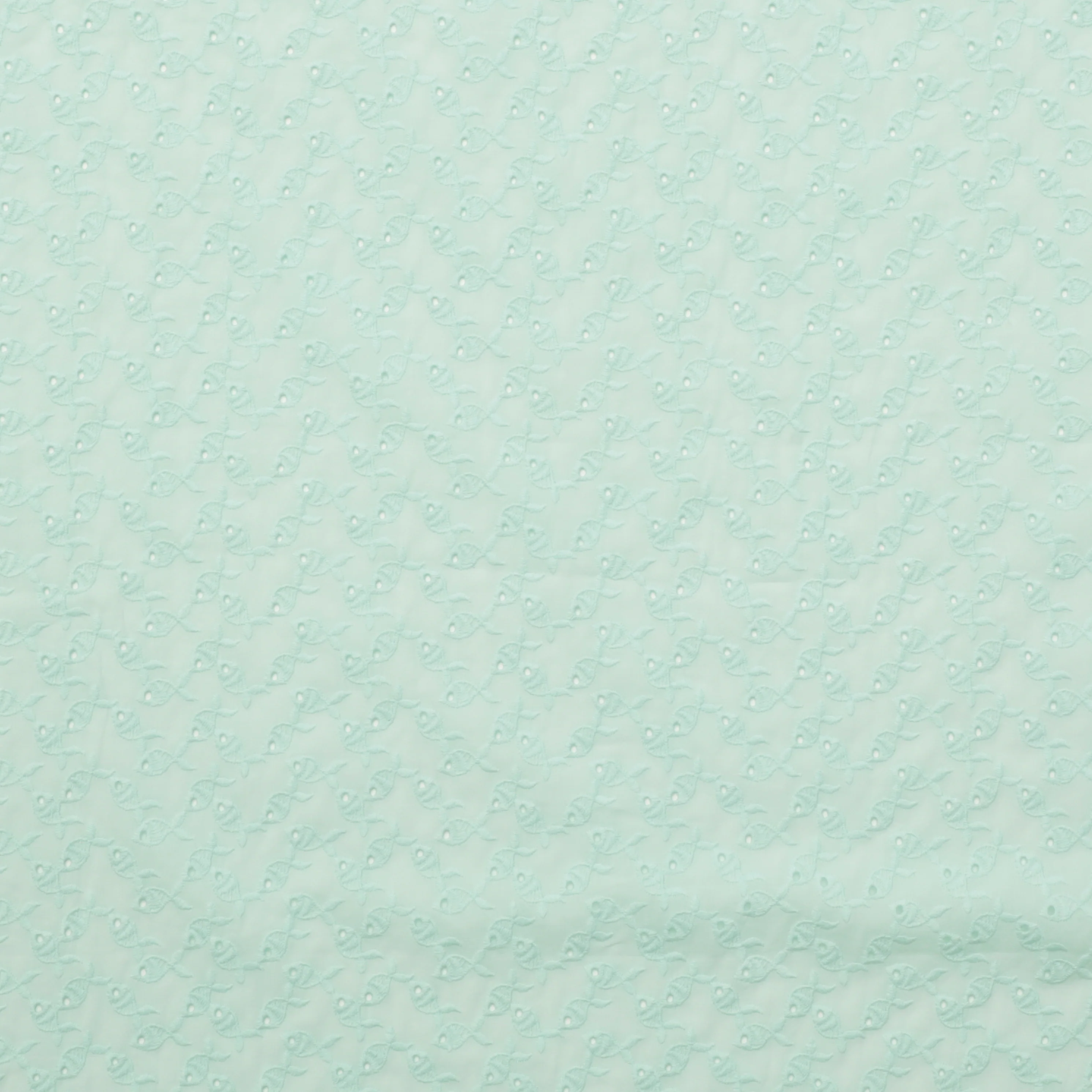 Cotton - Gold Fish Eyelet - Seafoam - Image 2