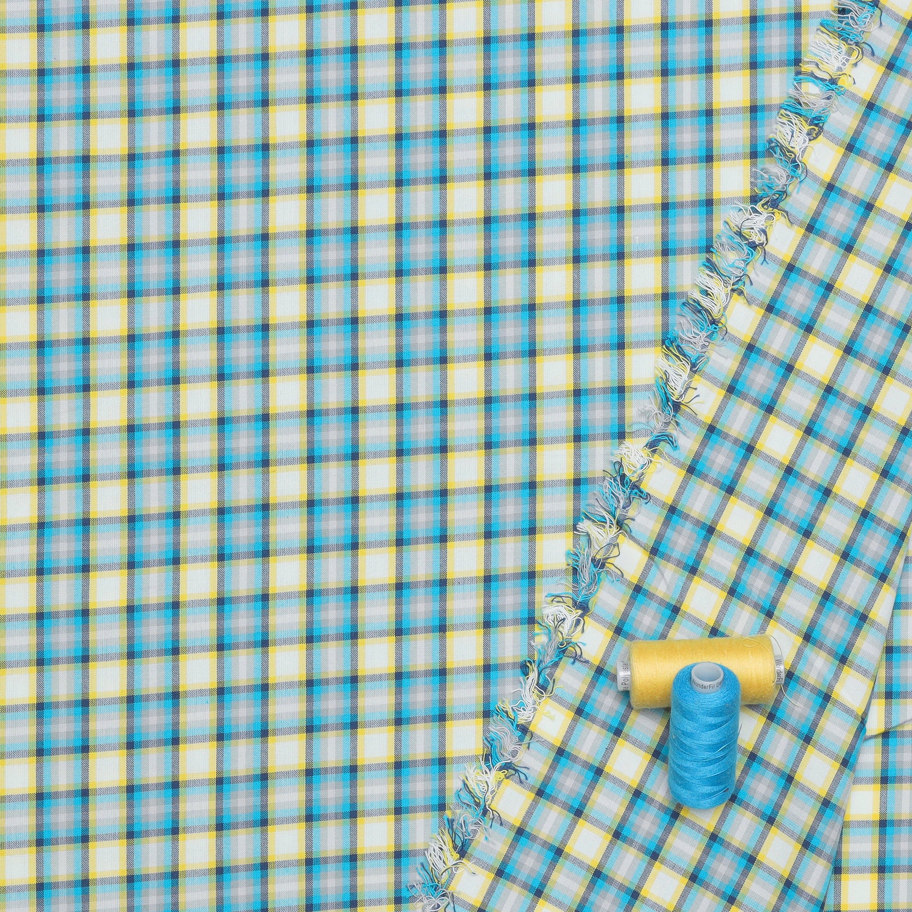 Cotton - Kitchen Window Wovens - Cyan - Image 3