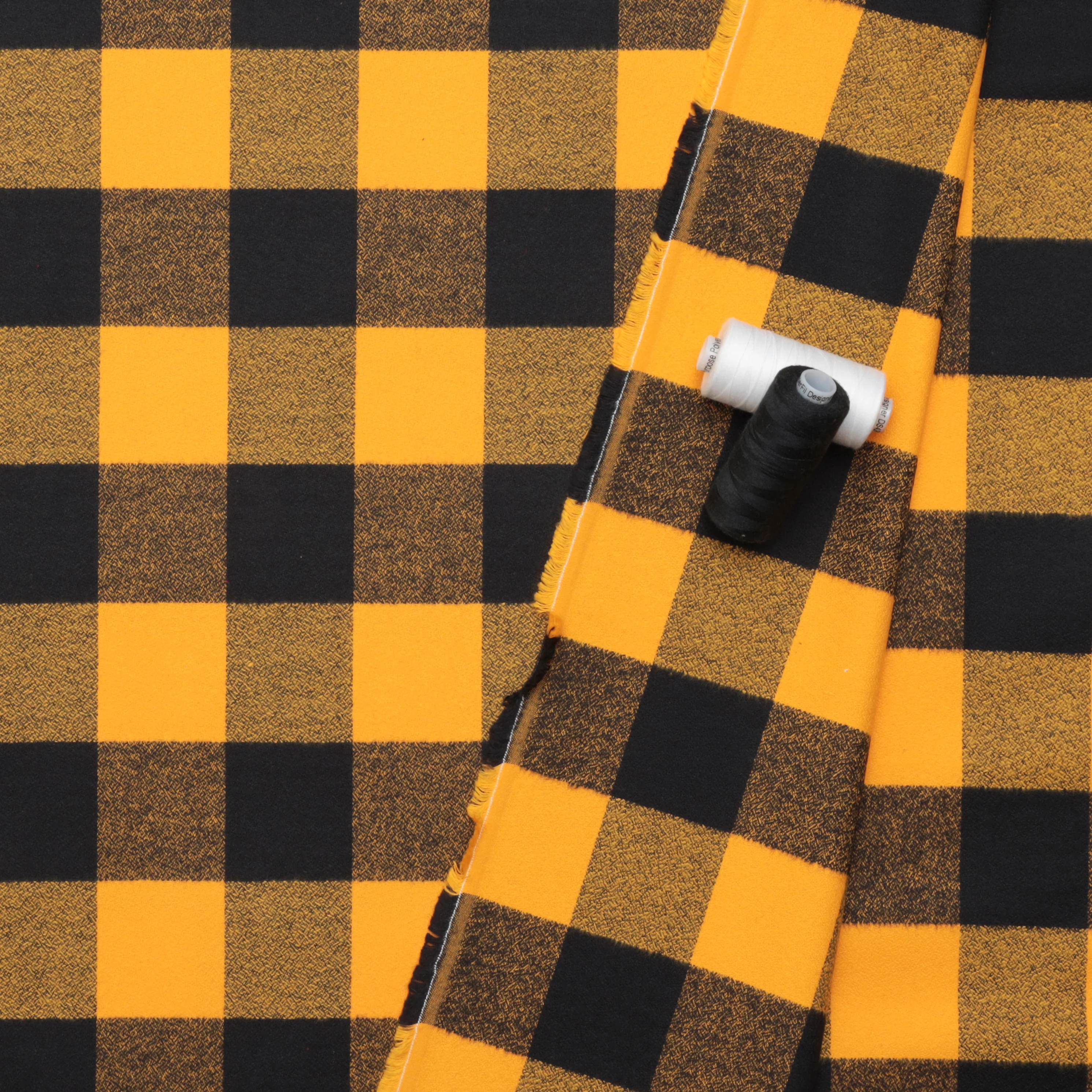 Cotton - Mammoth Flannel - Buffalo - Yellow - Image 3