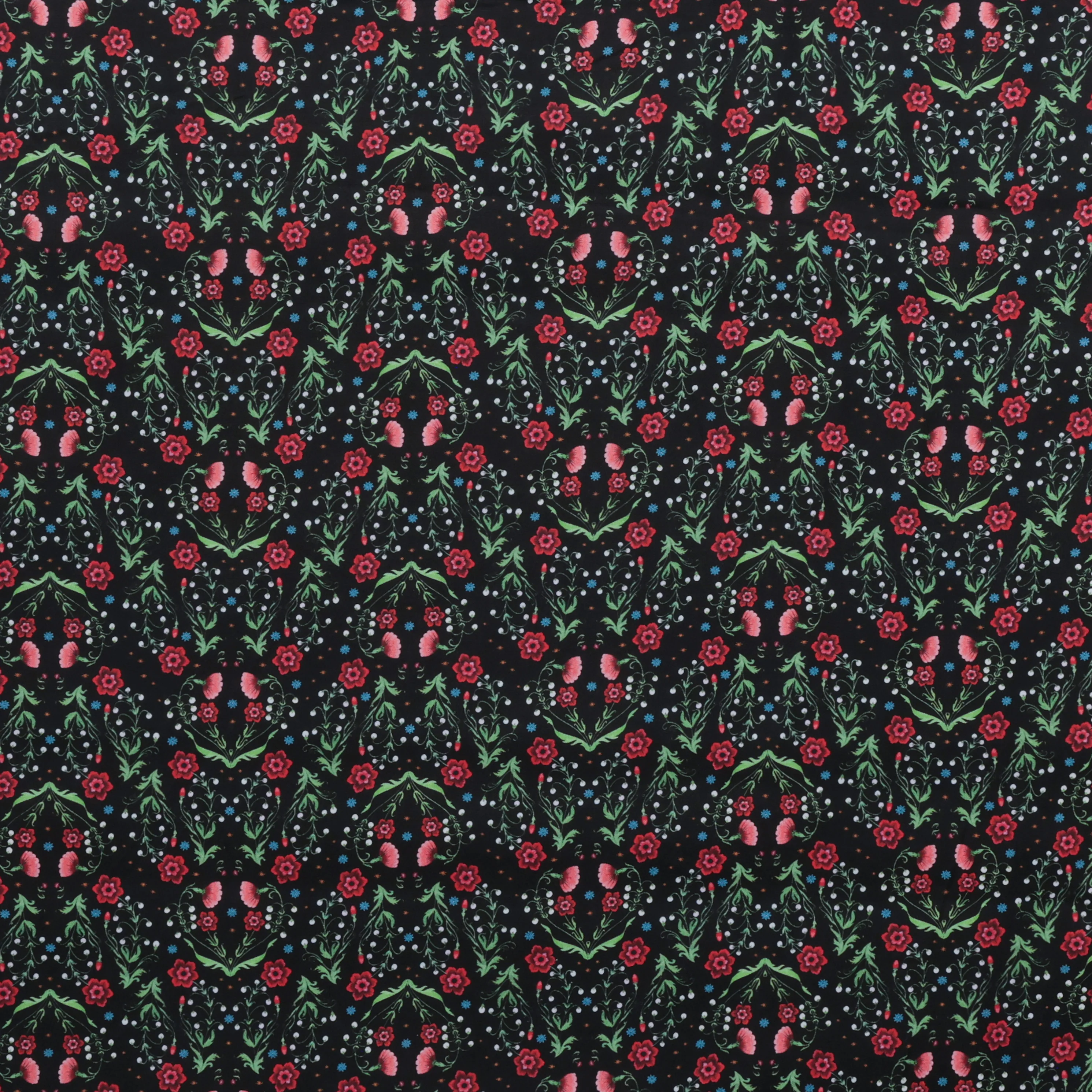 Maria Matos - Cotton - Nocturnal Creatures - Victorian Garden - Black - Image 2