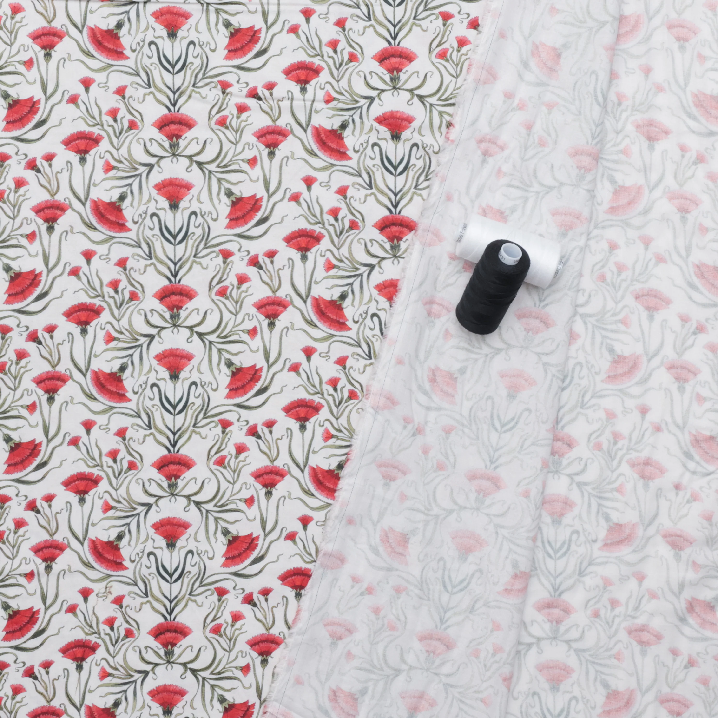 Maria Matos - Cotton - Nocturnal Creatures - Carnation - White - Image 3