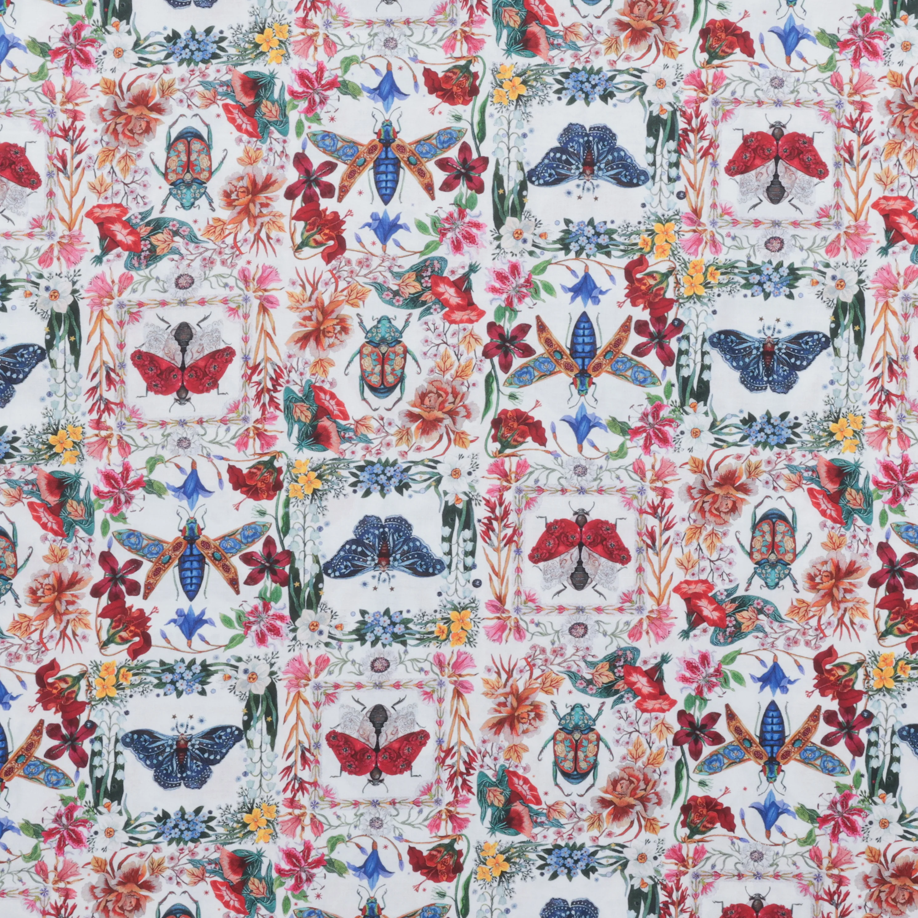 Maria Matos - Cotton - Nocturnal Creatures - Moths & Beetles - White - Image 2