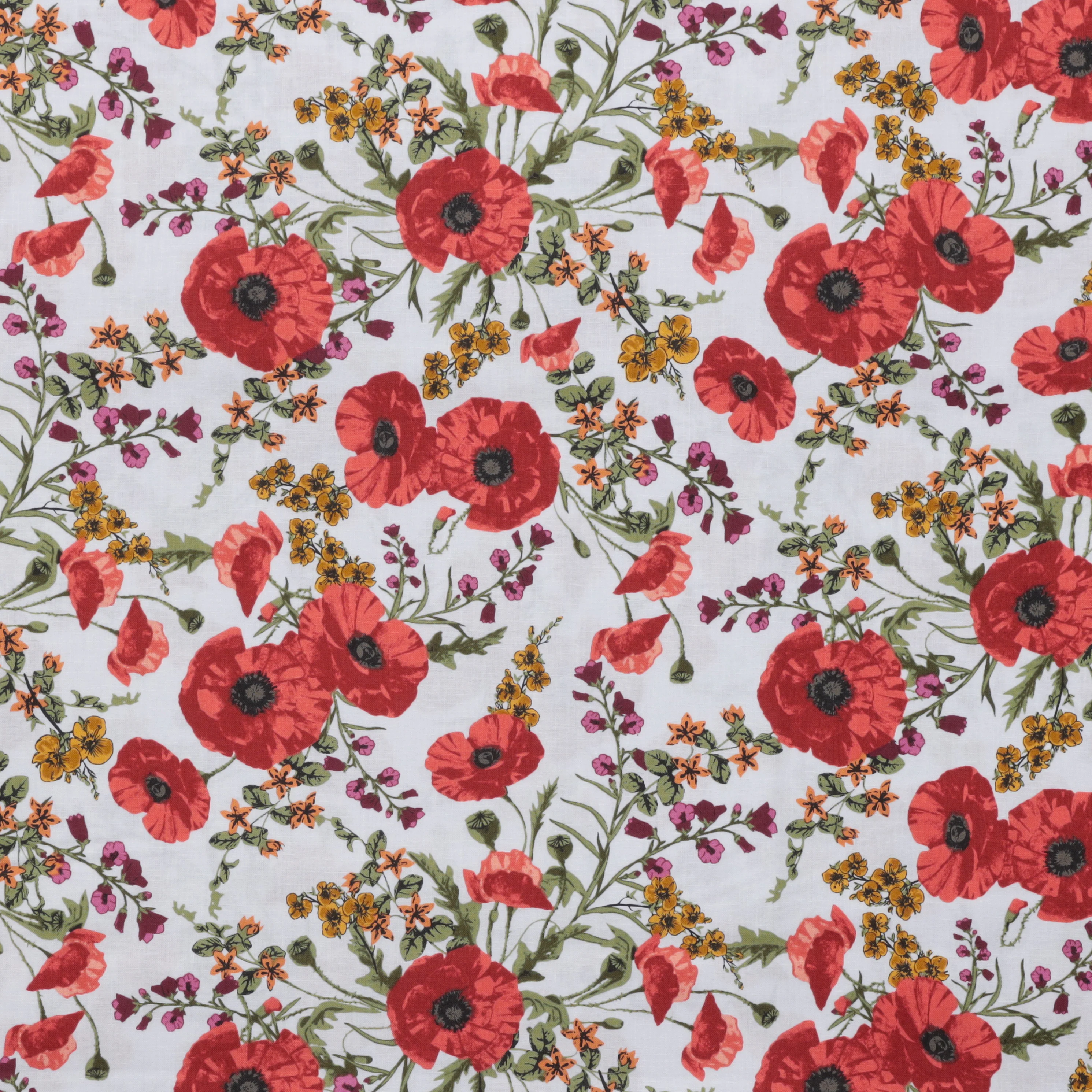 Cotton - Ode To Poppies - Common Red - Image 2