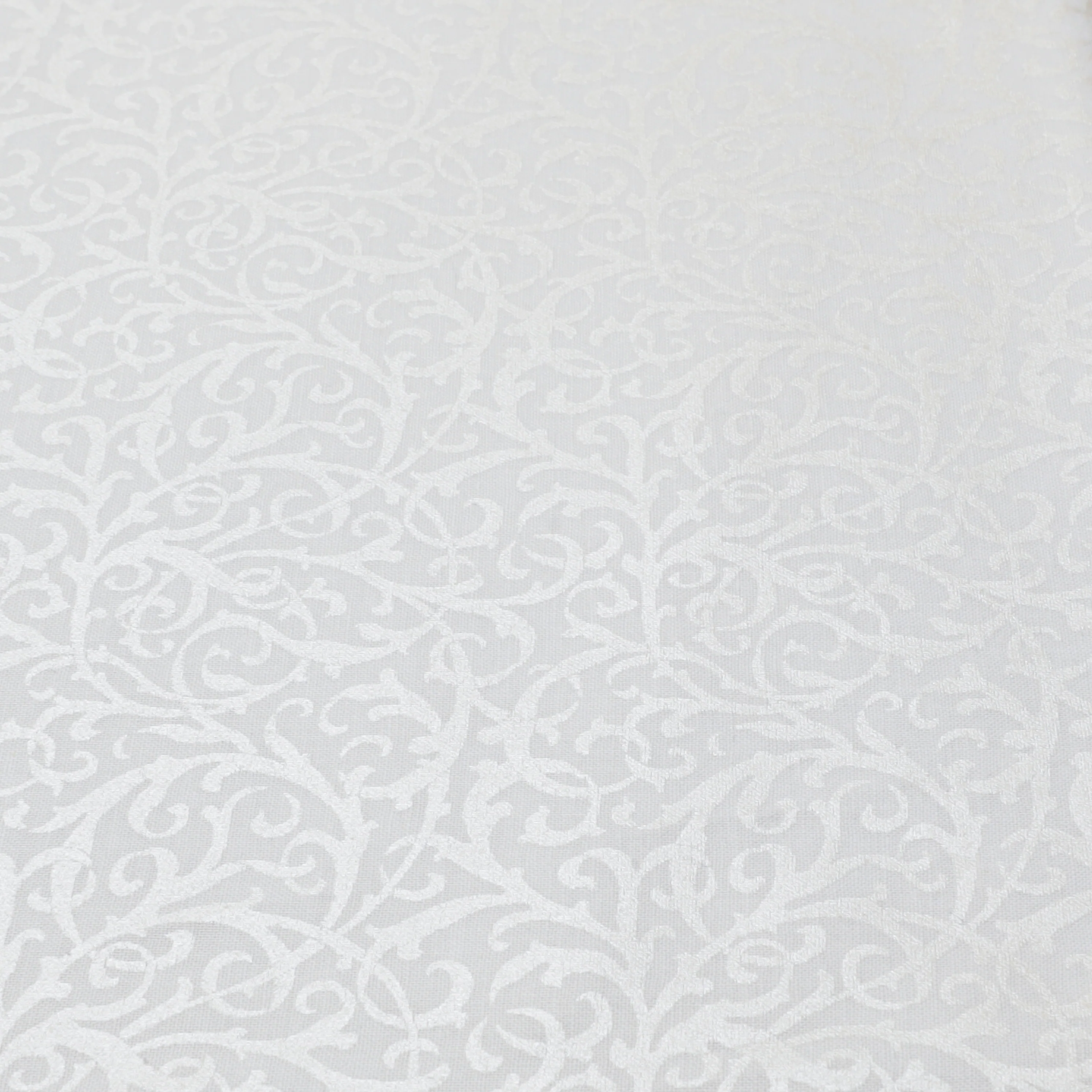 Cotton - Pearl Essence - Intertwined Scroll - Ultra White - Image 2