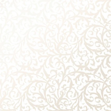 Cotton - Pearl Essence - Intertwined Scroll - Ultra White - Image 5