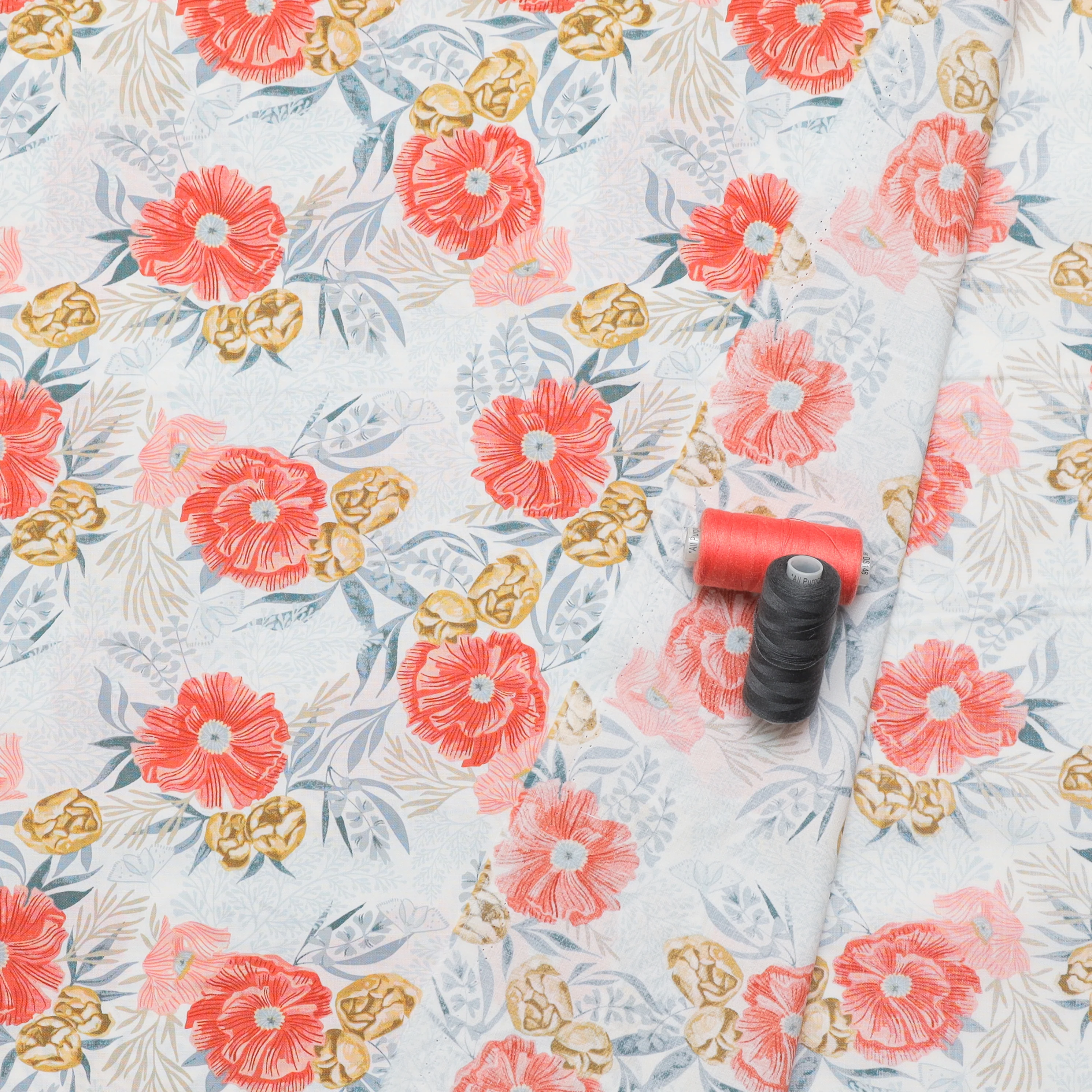 Dear Stella - Cotton - Poppy Prairie - Poppies - Image 3