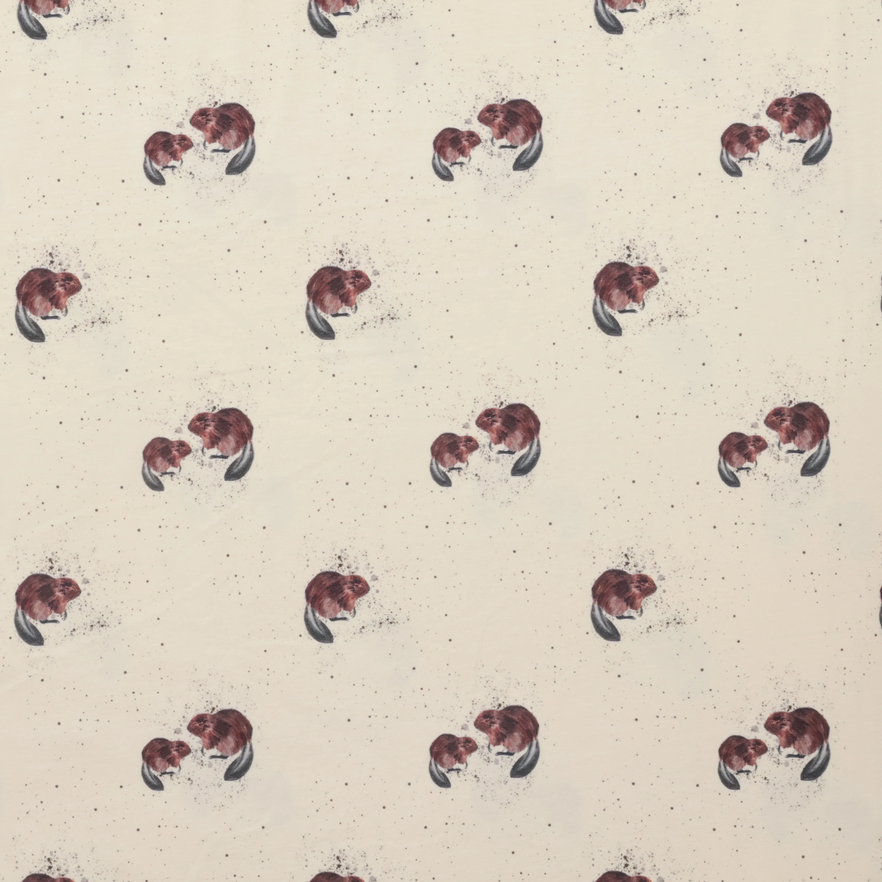 Cotton - Printed Jersey - Beavers Lemon - Image 2