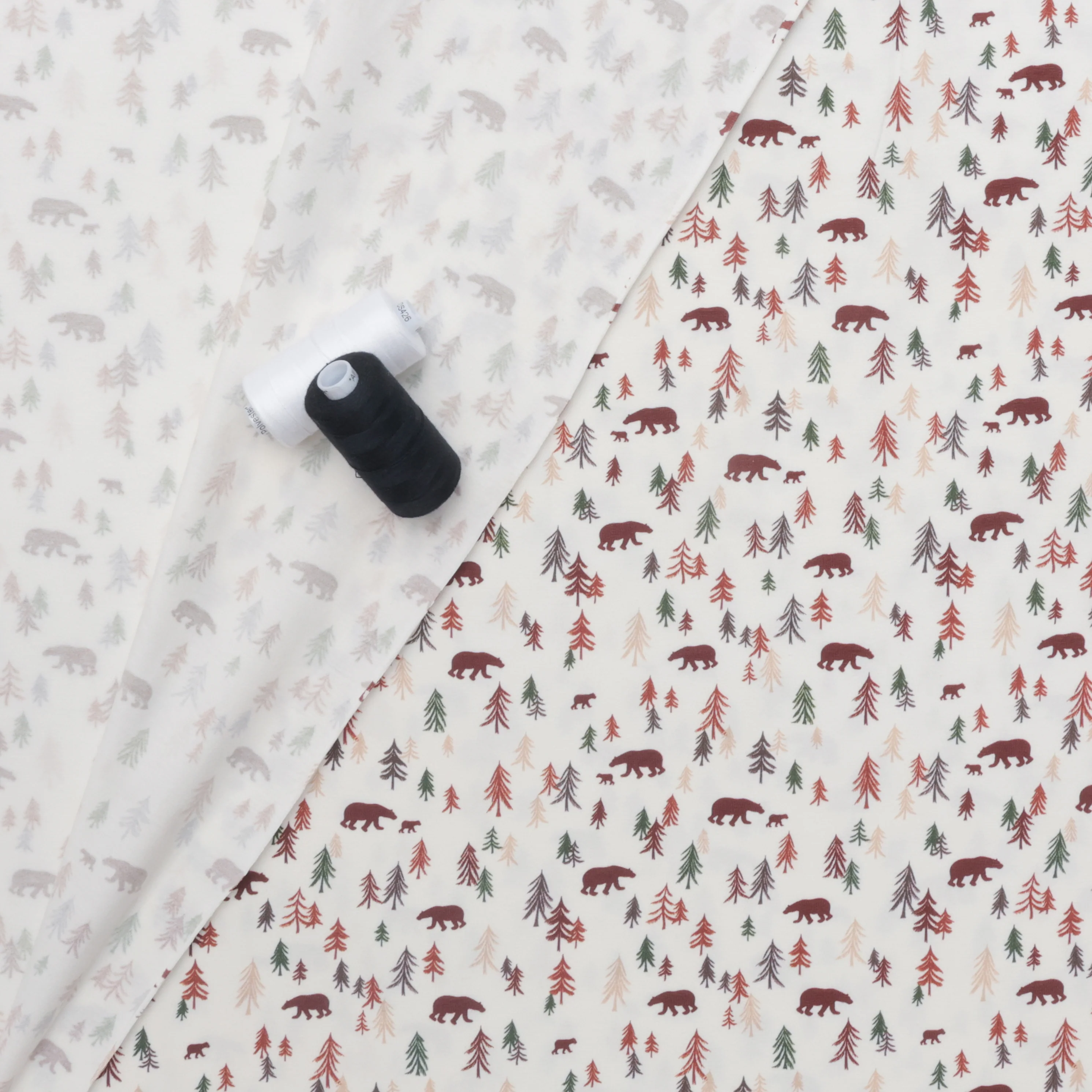 Cotton - Printed Jersey - Into the Woods Cream - Image 3