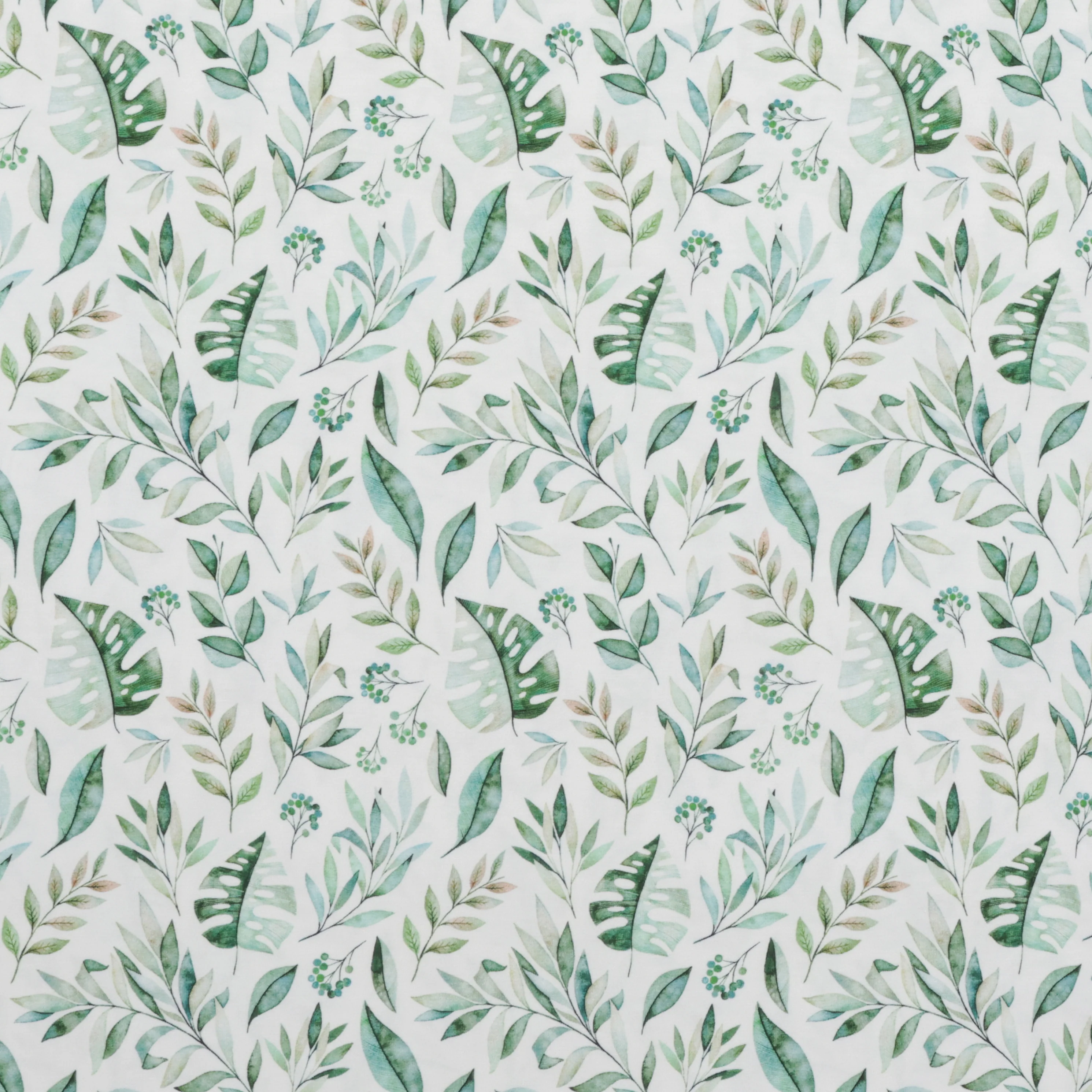 Cotton - Printed Jersey - Leaves Green - Image 2
