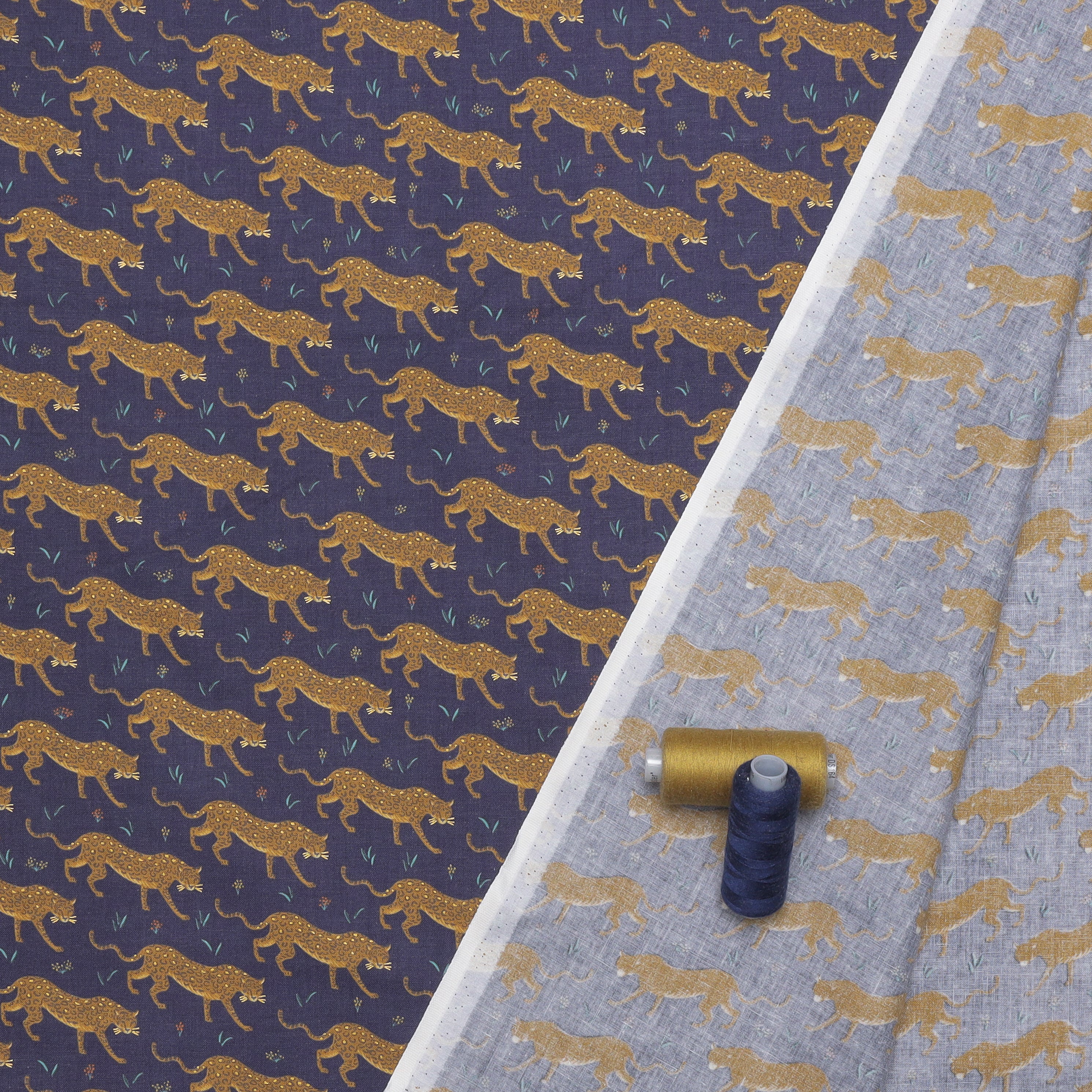 Rifle Paper Co. - Cotton - Camont - Jaguar - Navy - Image 3